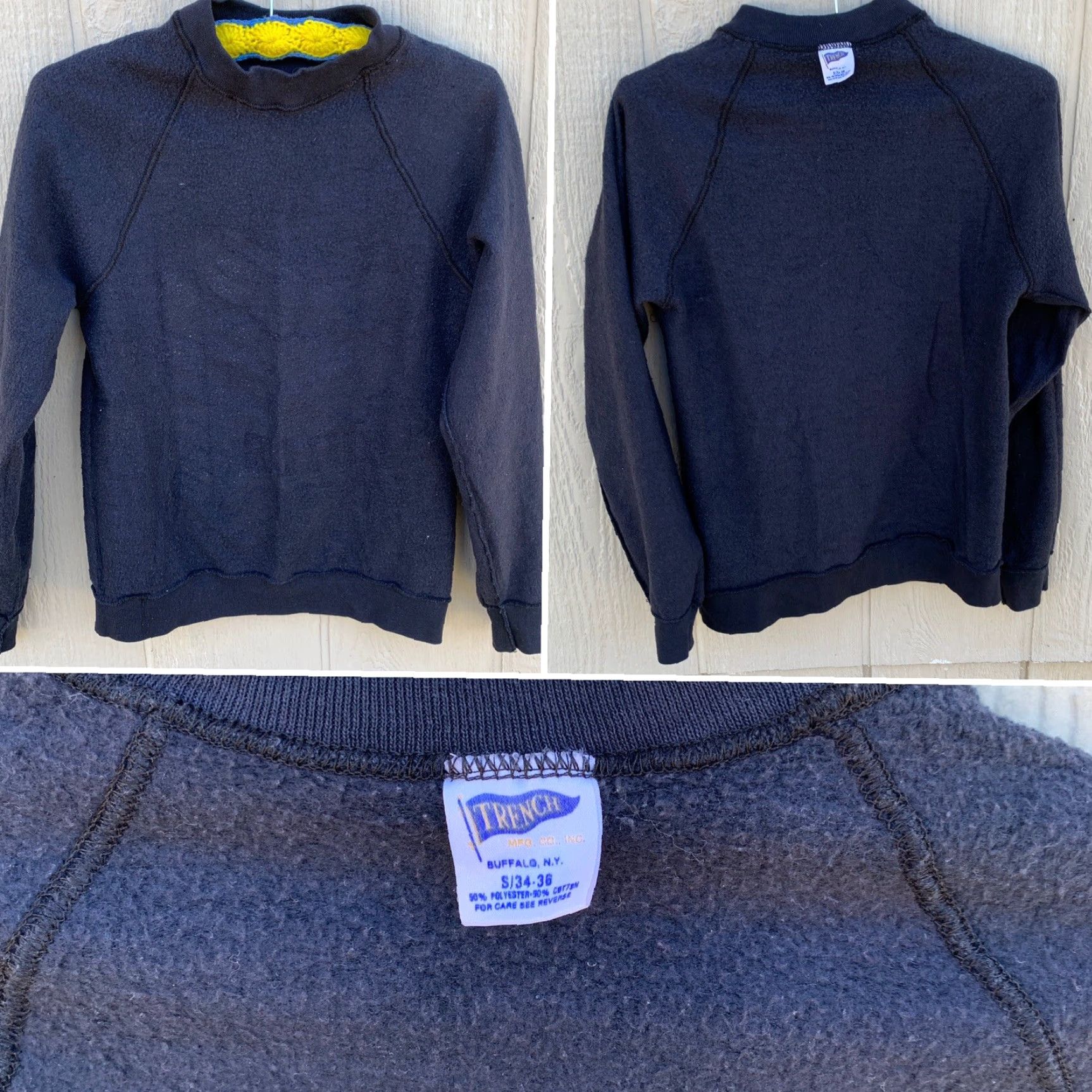 CO VINTAGE Chicago Bulls Sweatshirt Trench Mfg Co c 1989 NBA 1980s Size S Mens Black Cotton Blend Pullover Graphic Print 80s Sports Sweatshirt Size US S / EU 44-46 / 1 - 6 Thumbnail