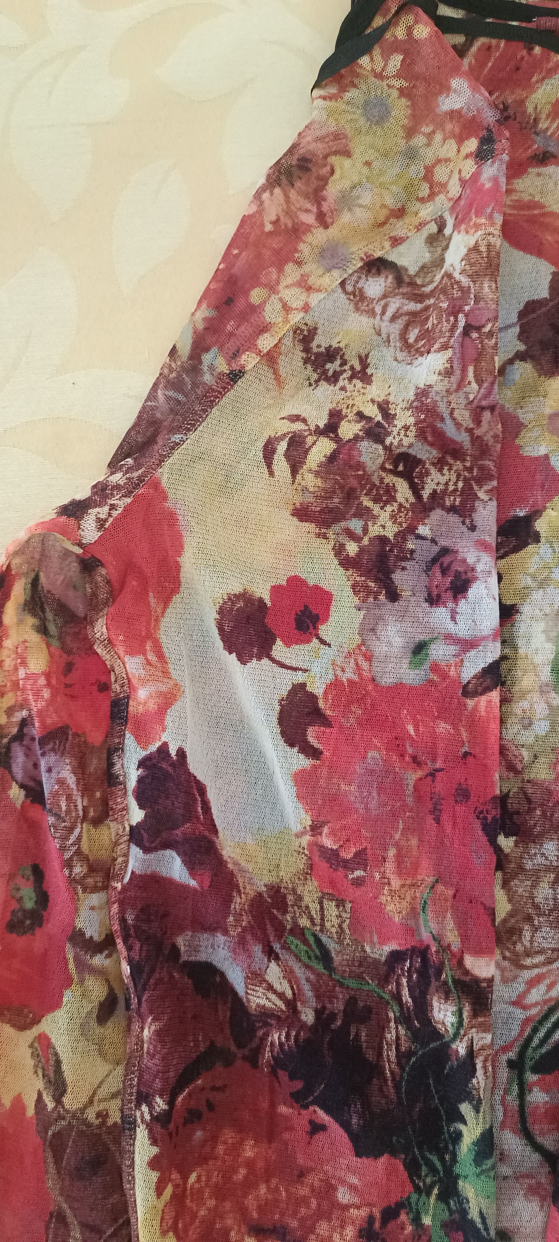 Jean Paul Gaultier 2000's- mesh flower knit top, with mandarin collar Size US M / EU 48-50 / 2 - 20 Thumbnail