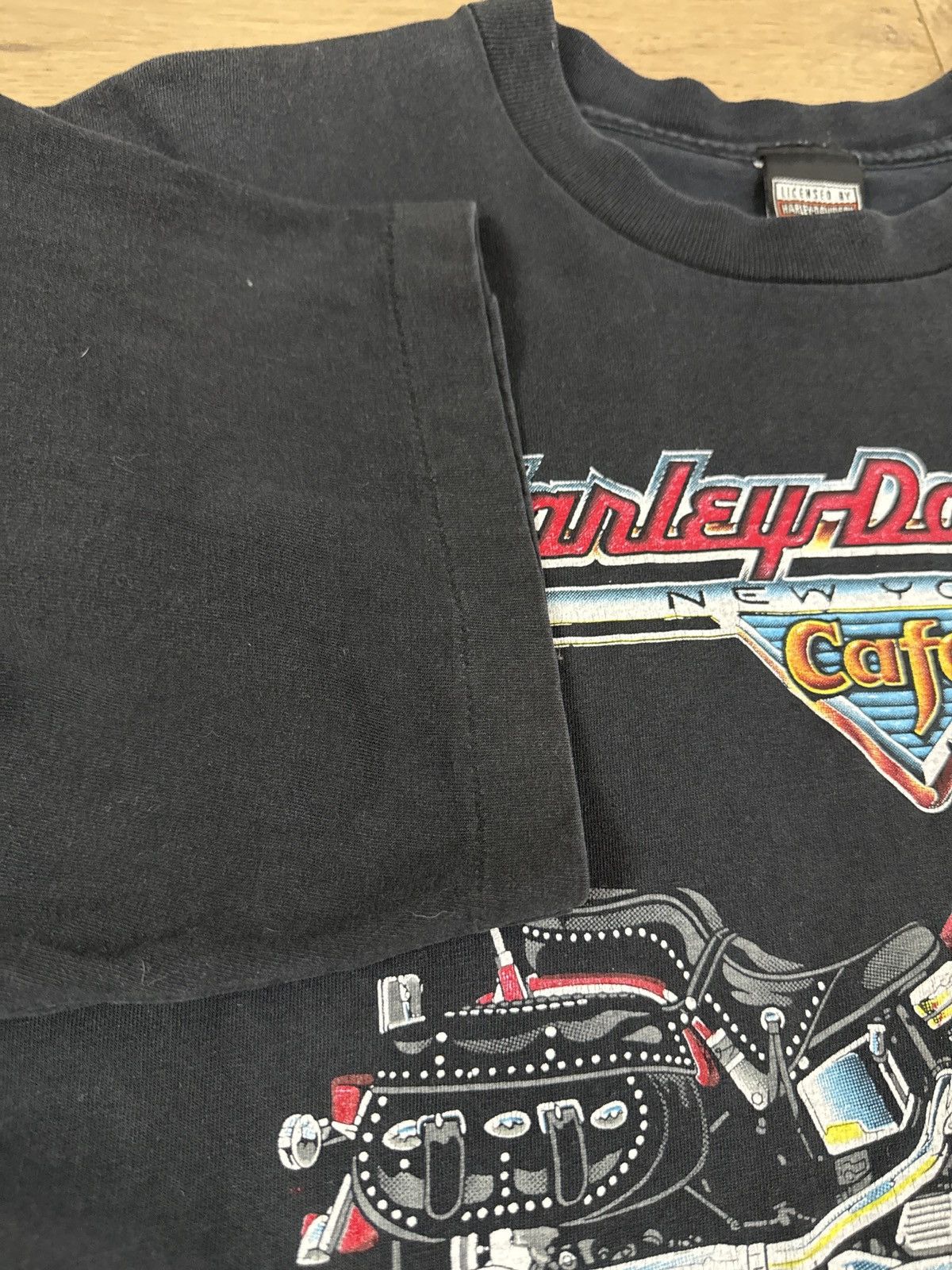 Harley Davidson Vintage Harley Davidson New York Cafe Single Stitch Black XL Size US XL / EU 56 / 4 - 6 Thumbnail