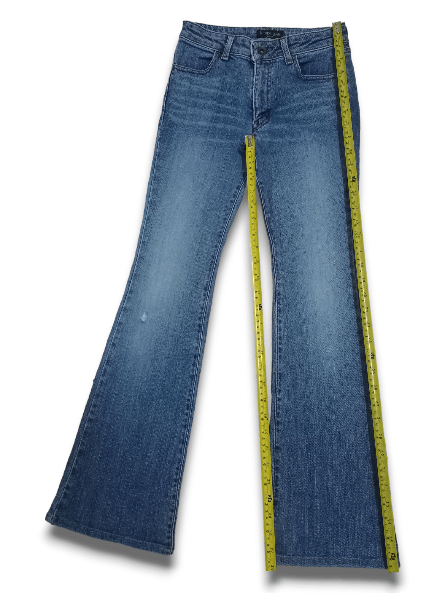 Hysteric Glamour × Japanese Brand Vintage Japanese Blue Wash Flare Distressed Jeans Size 24" / US 00 / IT 34 - 11 Thumbnail