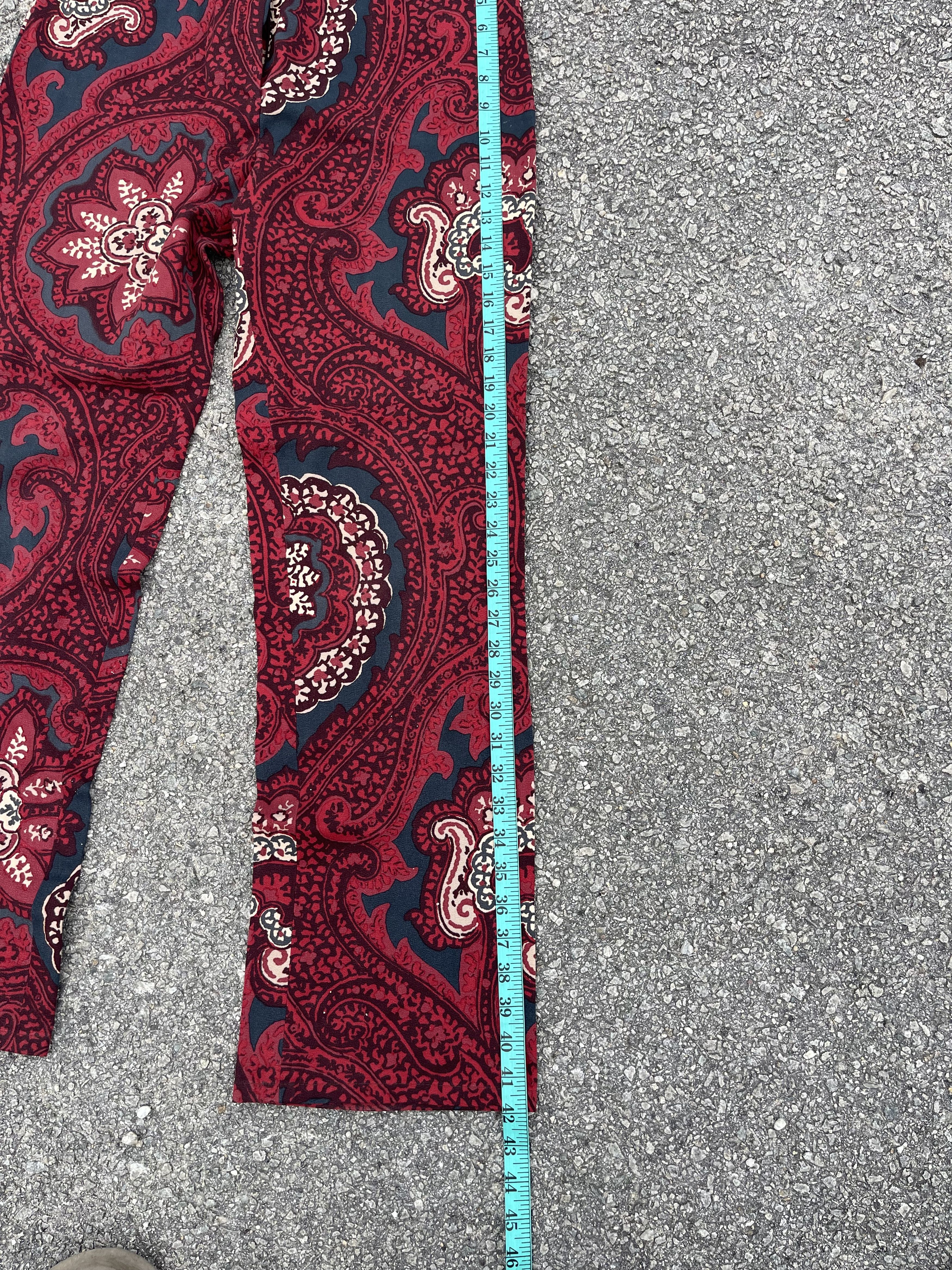 Etro × Vintage Vtg Etro Red Floral Size US 30 / EU 46 - 7 Thumbnail