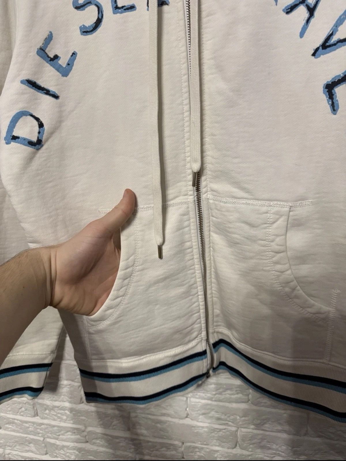 Diesel Diesel Huge Graphic Logo Full Zip Hoodie Diesel Brave Sz M Size US M / EU 48-50 / 2 - 4 Thumbnail