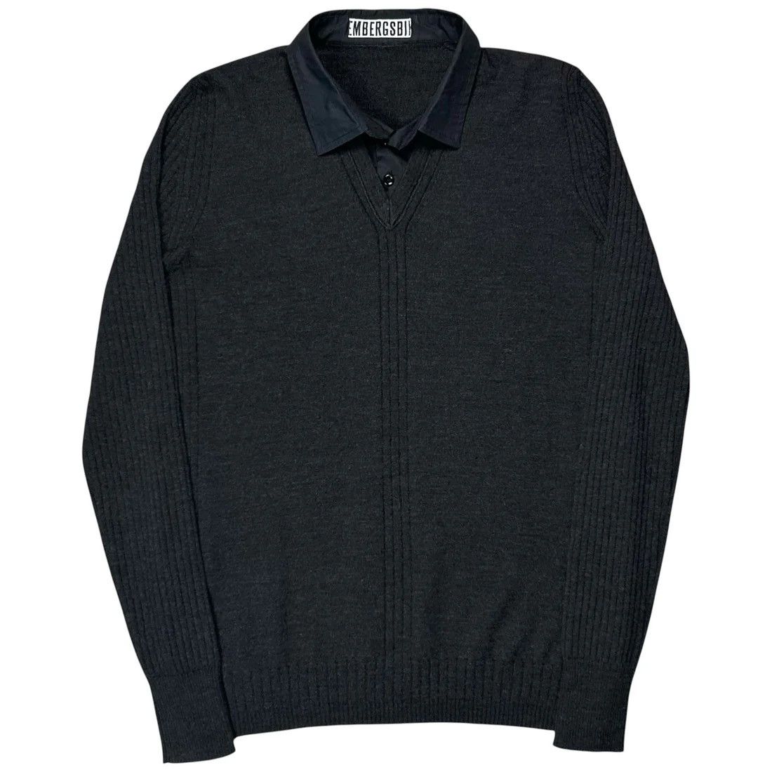 Dirk Bikkembergs Dirk Bikkembergs Shirt Collared V-Neck Rib Sweater Size US M / EU 48-50 / 2 - 1 Thumbnail