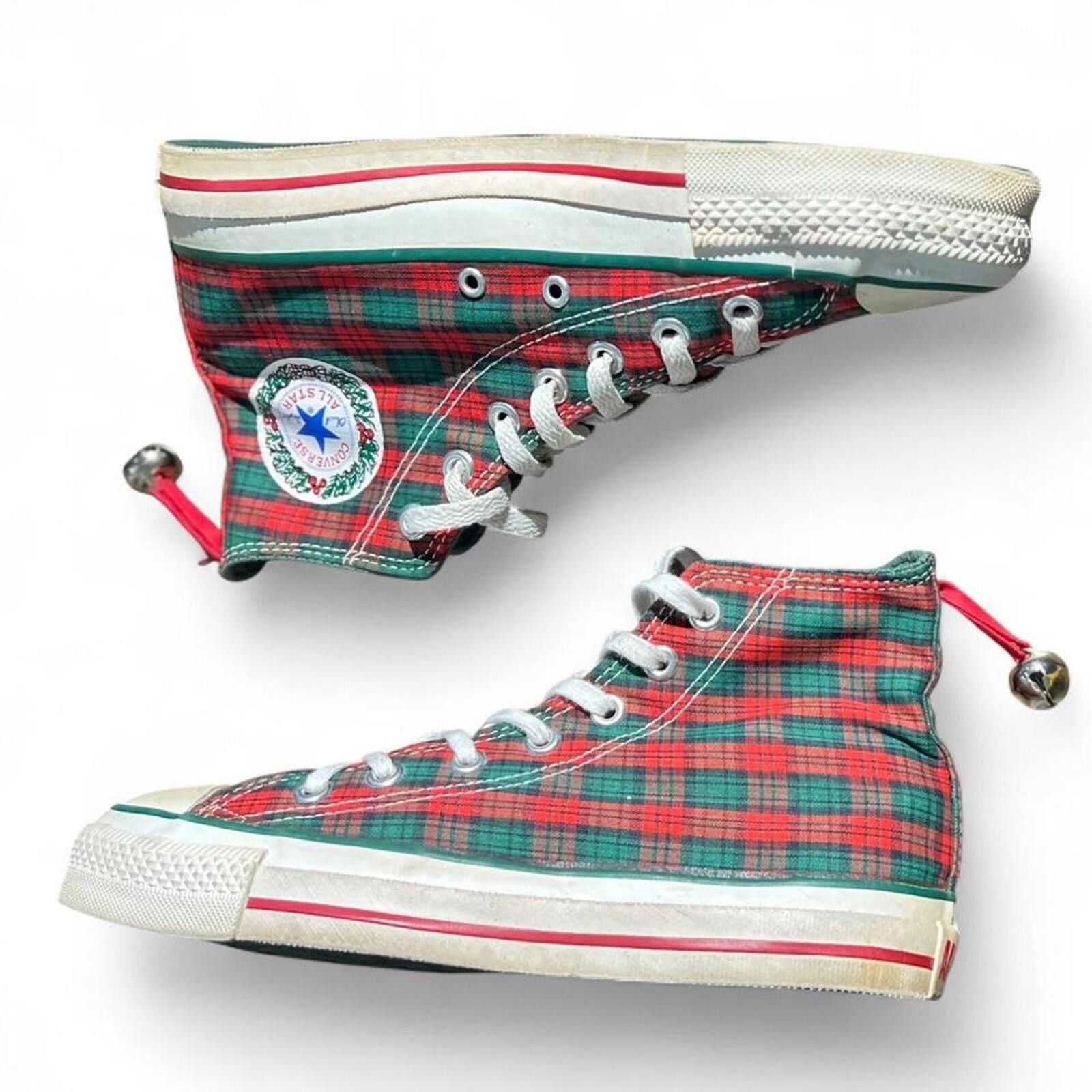 Converse VTG Converse All-Star Chuck Taylor Hi Christmas Plaid USA Size US 6 / EU 39 - 4 Thumbnail