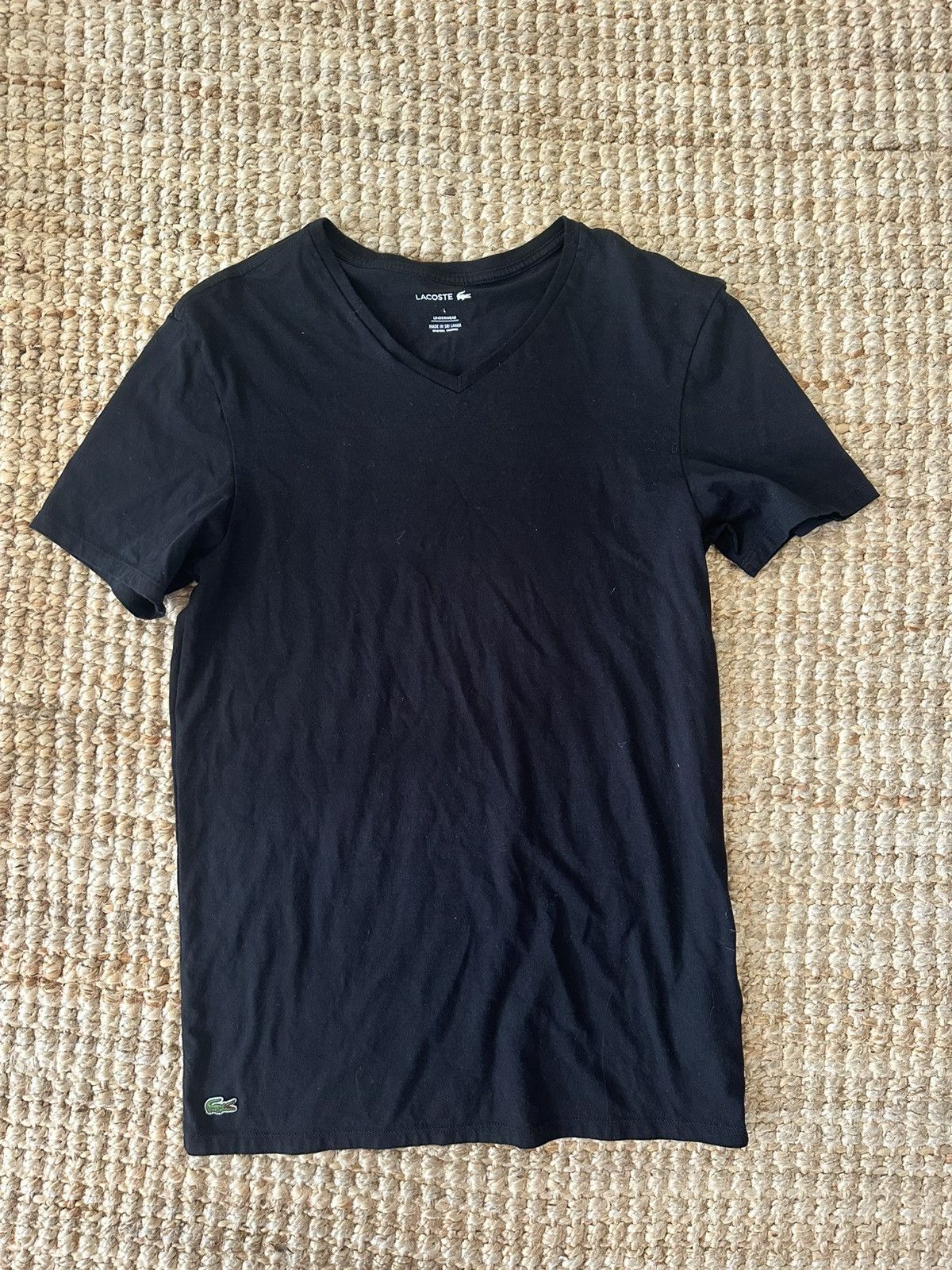 Lacoste Lacoste Black Short Sleeve Tee Slim Fit size Large Size US L / EU 52-54 / 3 - 4 Thumbnail