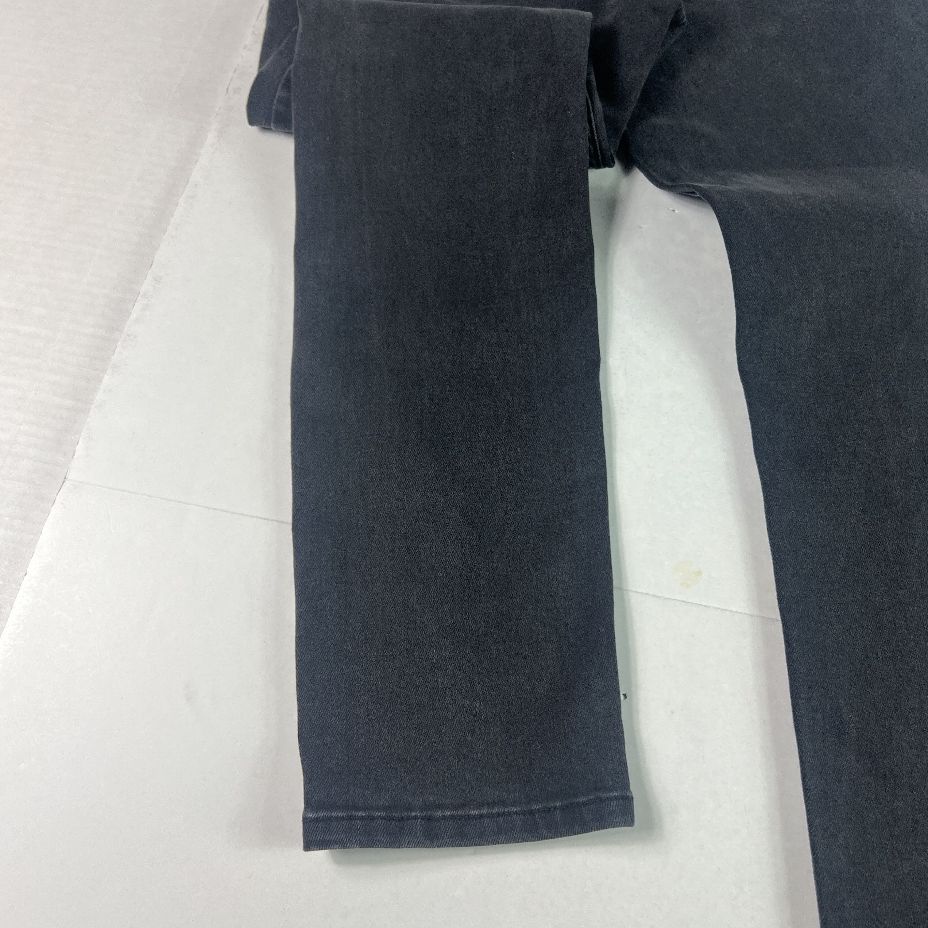 Rolla's Rolla's Jean Thin Captain Slim Black Faded Distressed Denim Size US 31 - 16 Thumbnail