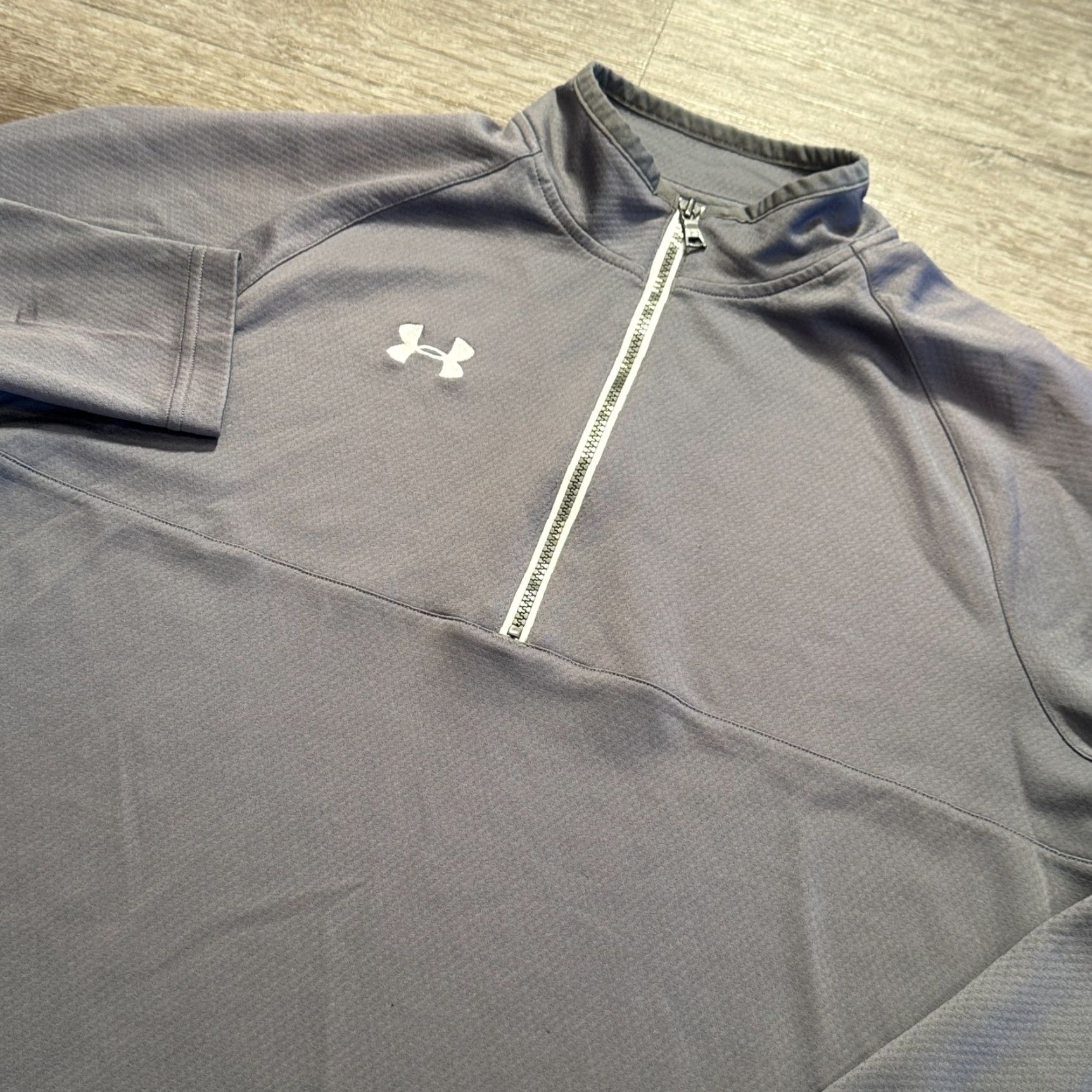Under Armour Under Armour Sweater Mens Large Gray Pullover 1/4 Zip Outdoor Polyester Blended Fabric Logo Activewear Casual Pull Over L Size US L / EU 52-54 / 3 - 2 Thumbnail