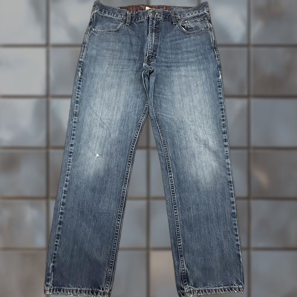 Harley Davidson Harley-Davidson Jeans Mens 36x31 Blue Relaxed Straight Denim Distressed Pockets Logo 5-pocket Denim Casual Mens Jeans Size US 36 / EU 52 - 1 Thumbnail