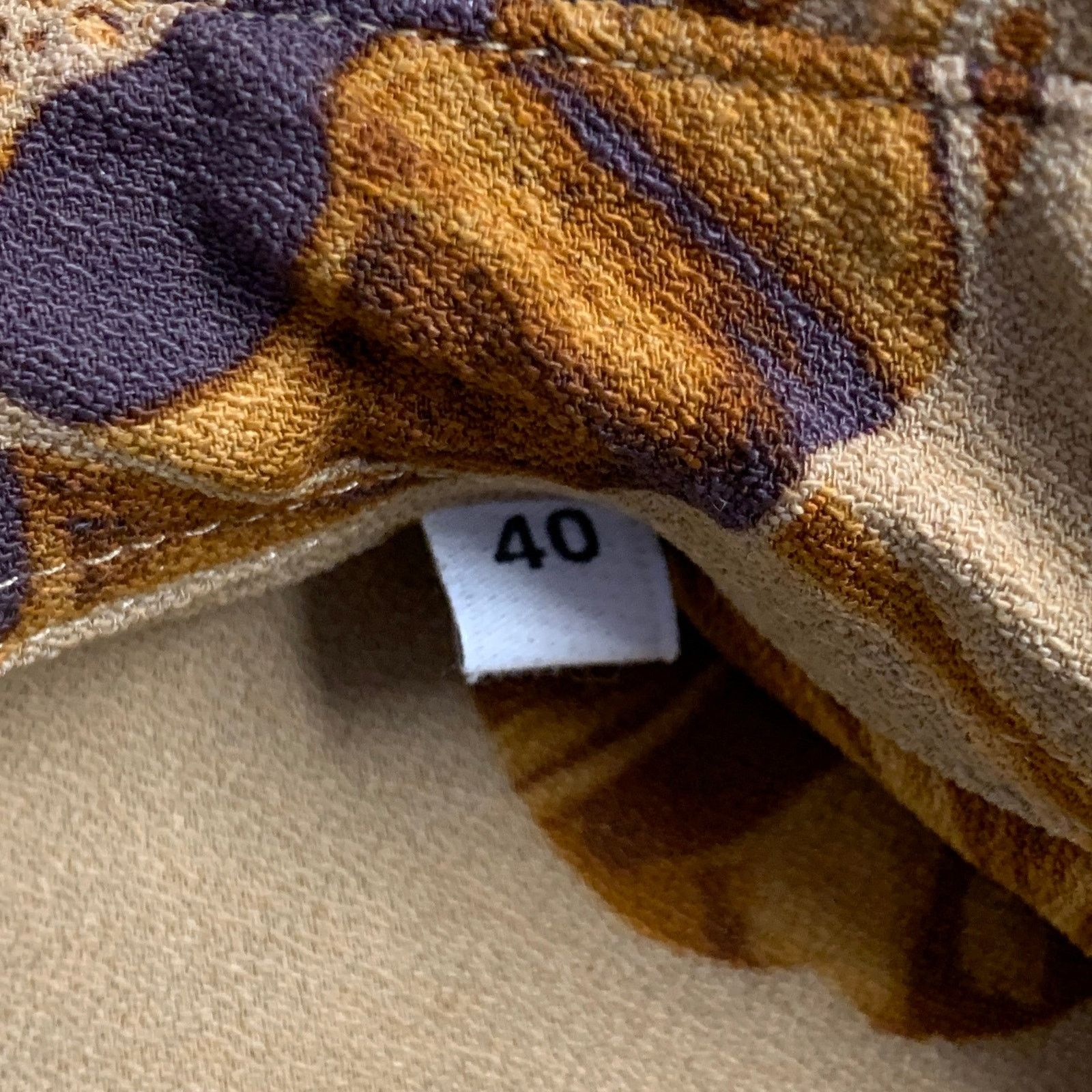 AMI Brown Tan Floral One Pocket Oversized Long Sleeve Shirt Size US M / EU 48-50 / 2 - 8 Thumbnail
