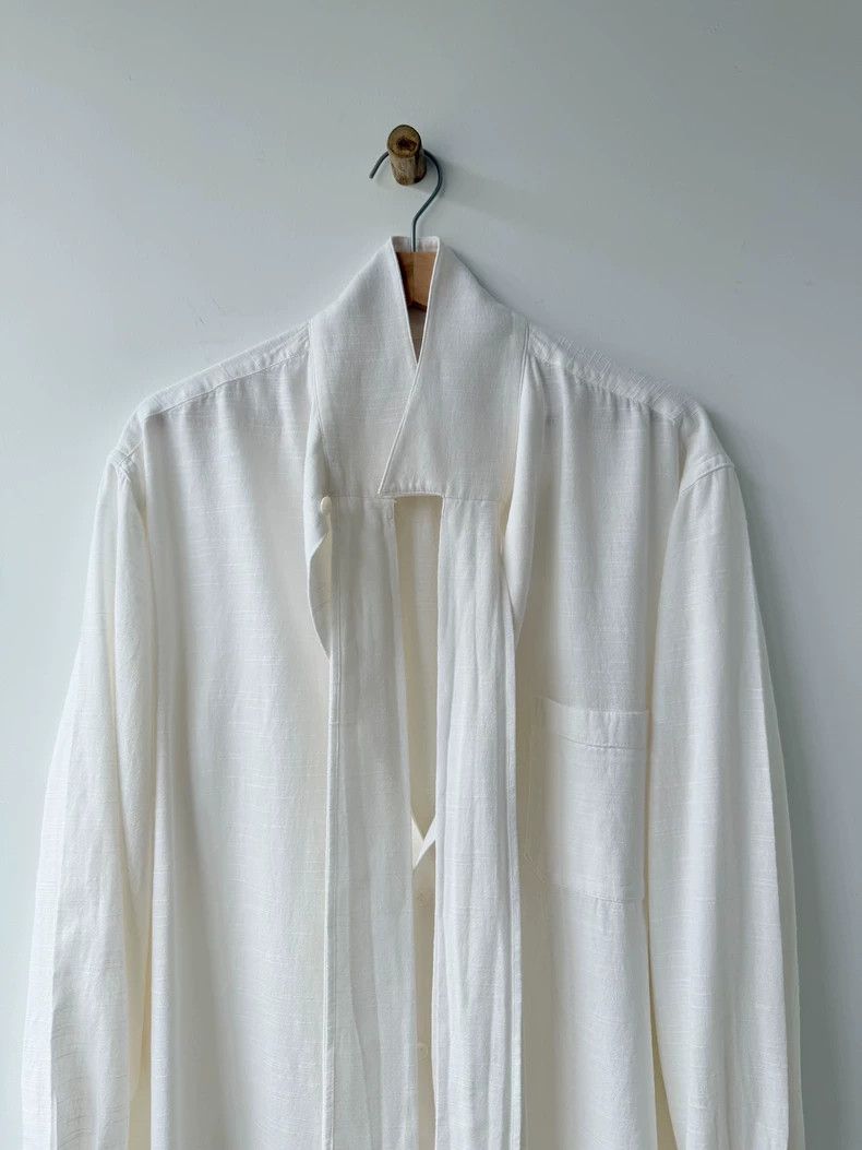 Yohji Yamamoto Yohji Yamamoto 2012 SS Show Ribbon Shirt Size US L / EU 52-54 / 3 - 4 Thumbnail