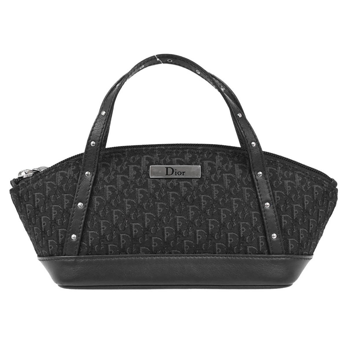 Dior Christian Dior Street Chic Handbag Diorissimo Canvas with Leather Size ONE SIZE - 1 Thumbnail