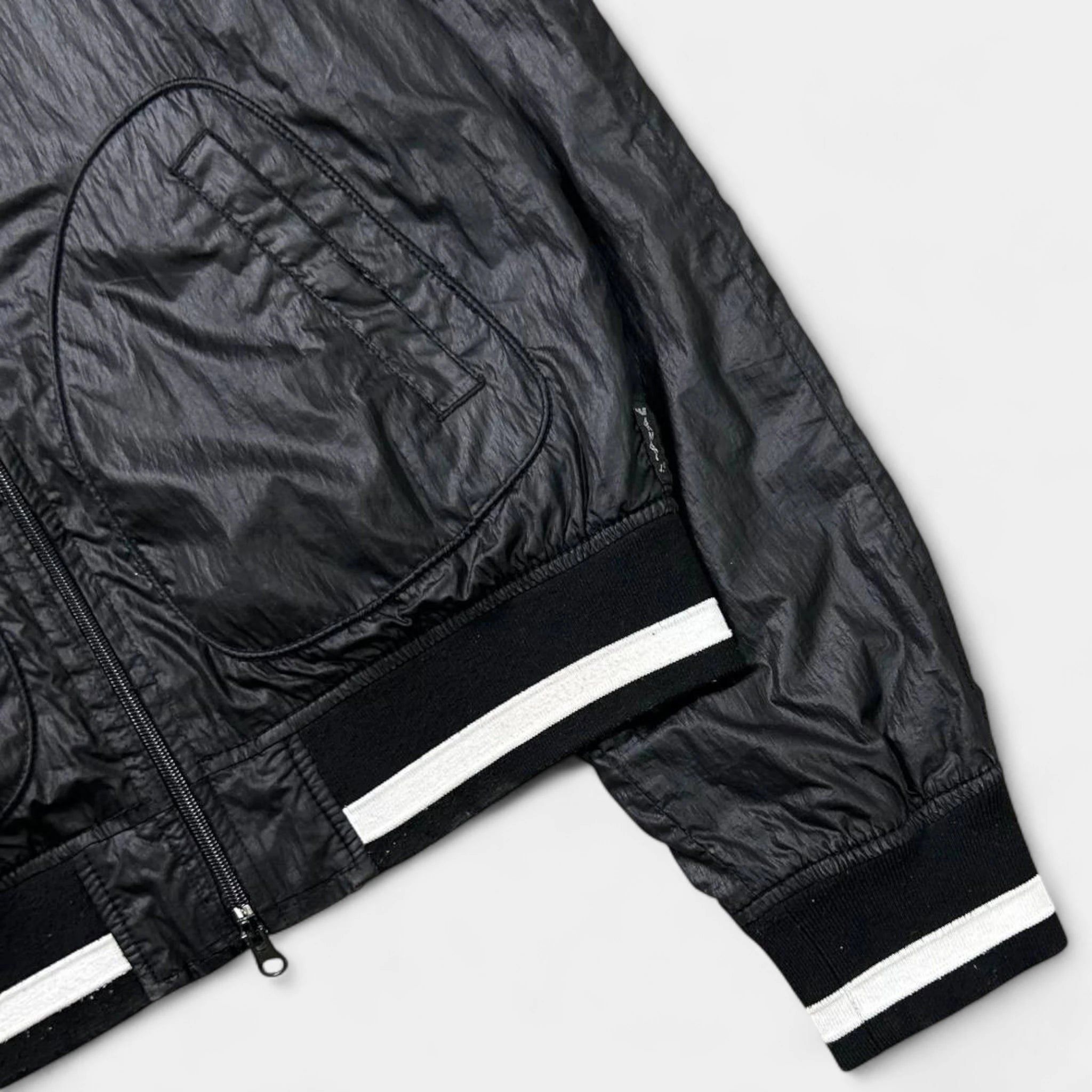 Armani Armani Jeans Black Bomber Nylon Jacket Size US M / EU 48-50 / 2 - 2 Thumbnail