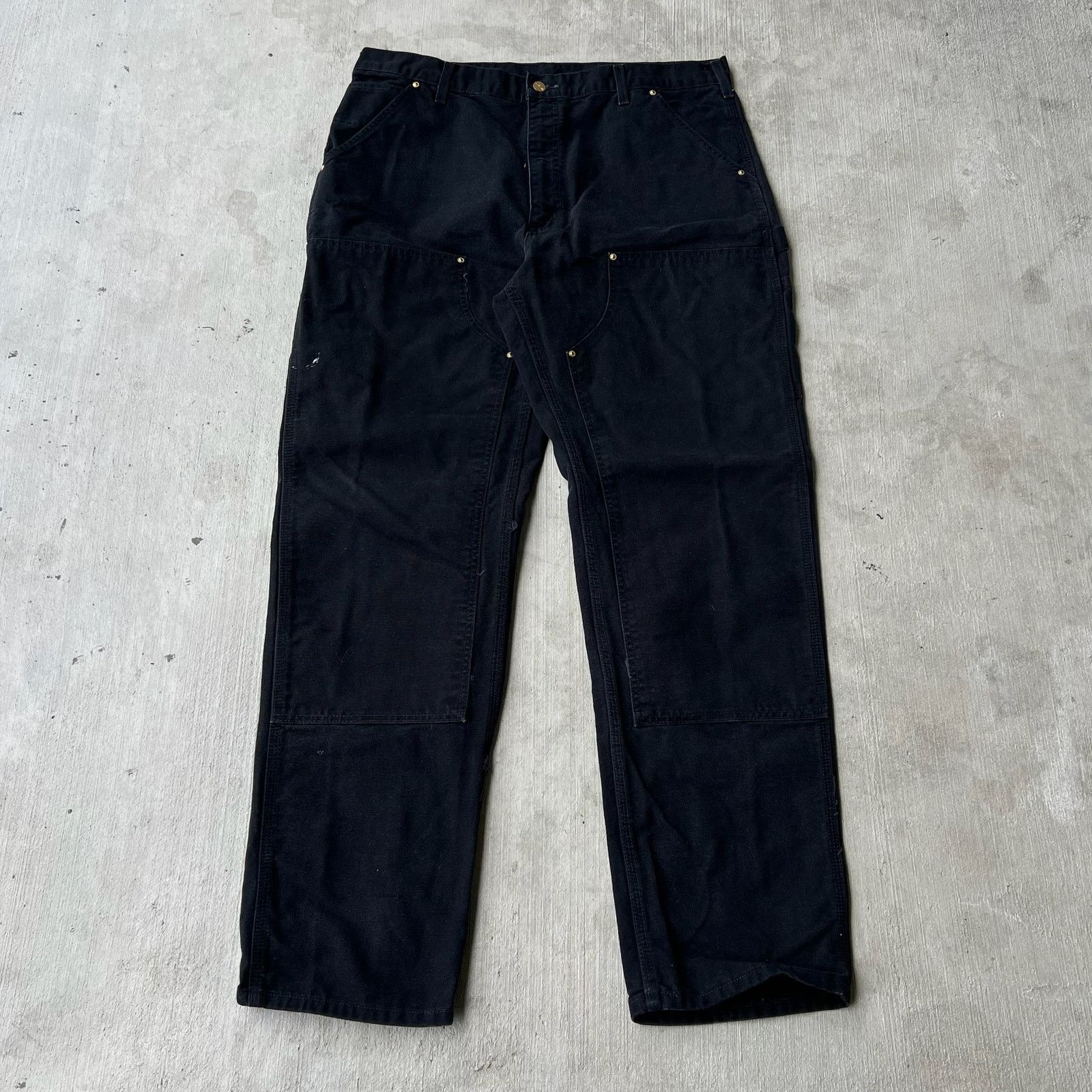 Carhartt black double knee work wear carpenter pants
