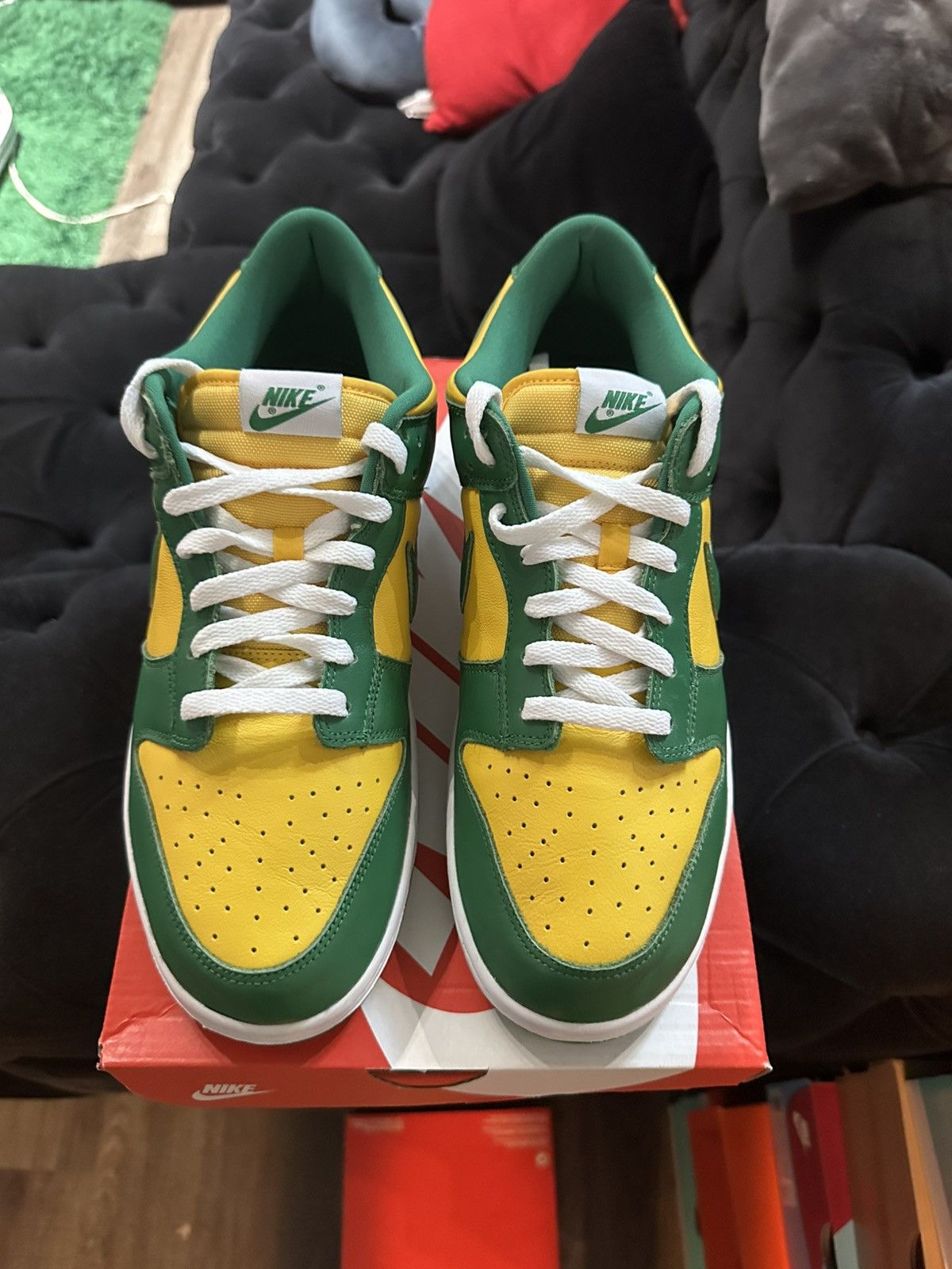 Nike Nike Men's Dunk Low Brazil SP Pine CU1727-700 Size 12 Used Size US 12 / EU 45 - 3 Thumbnail