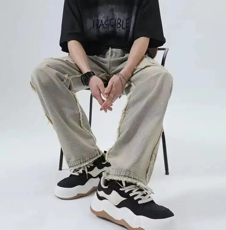 Japanese Brand Loose street ripped jeans Size US 32 / EU 48 - 5 Thumbnail