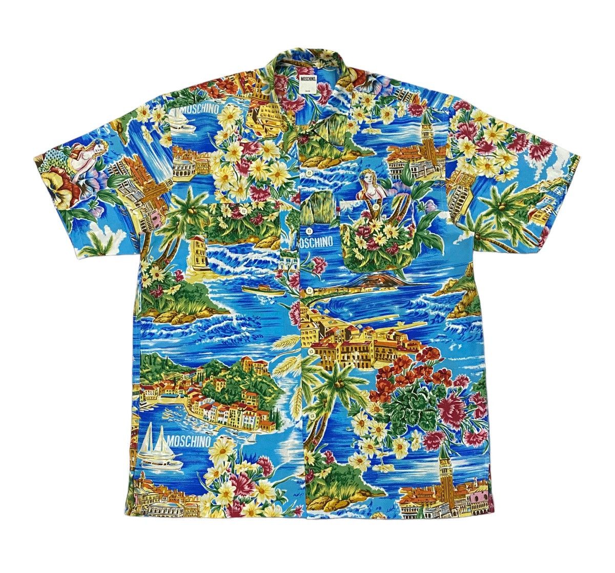 Moschino Rare‼️Moschino Hawaiian Shirt Button Ups Size US L / EU 52-54 / 3 - 2 Thumbnail
