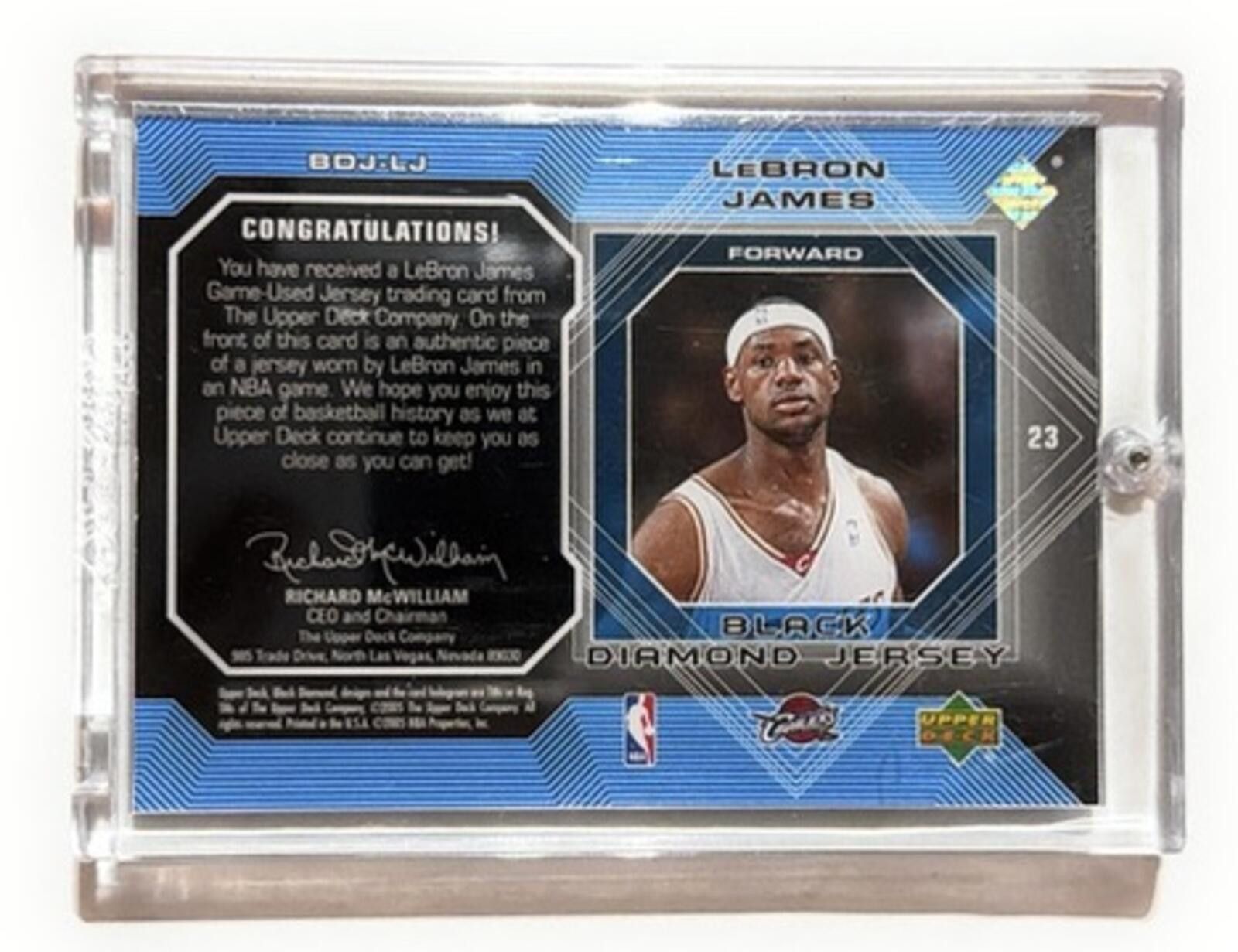 Other 04-05 Upper Deck Black Diamond Lebron James Jersey Card Size ONE SIZE - 2 Thumbnail