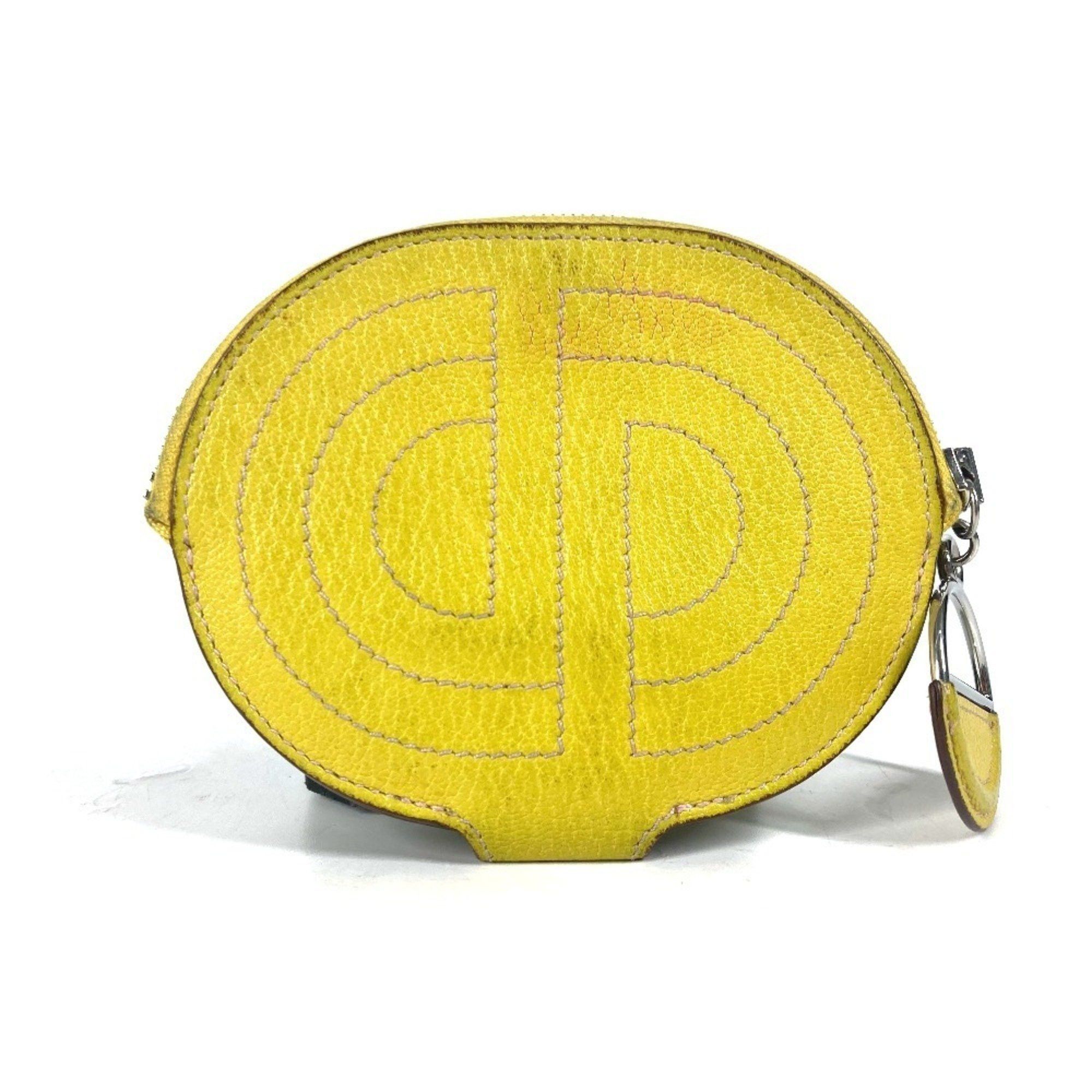 Hermes In The Loop Wallet Coin Purse Chaine D'ancre Wallet/coin Case Chevre Women's Yellow