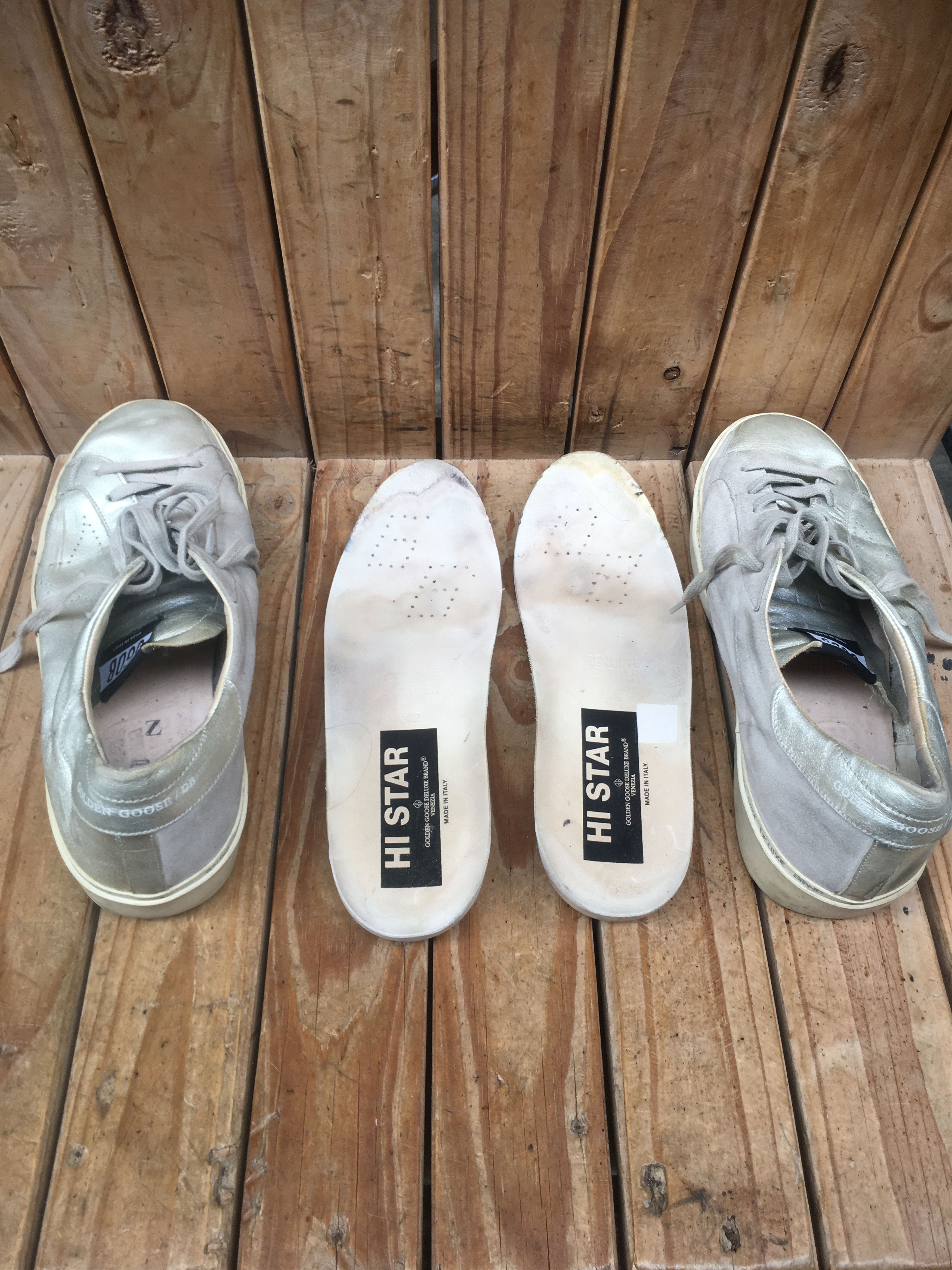 Golden Goose Golden goose deluxe HI STAR Gray leather sneakers EUR 42 Size US 9 / EU 42 - 23 Thumbnail