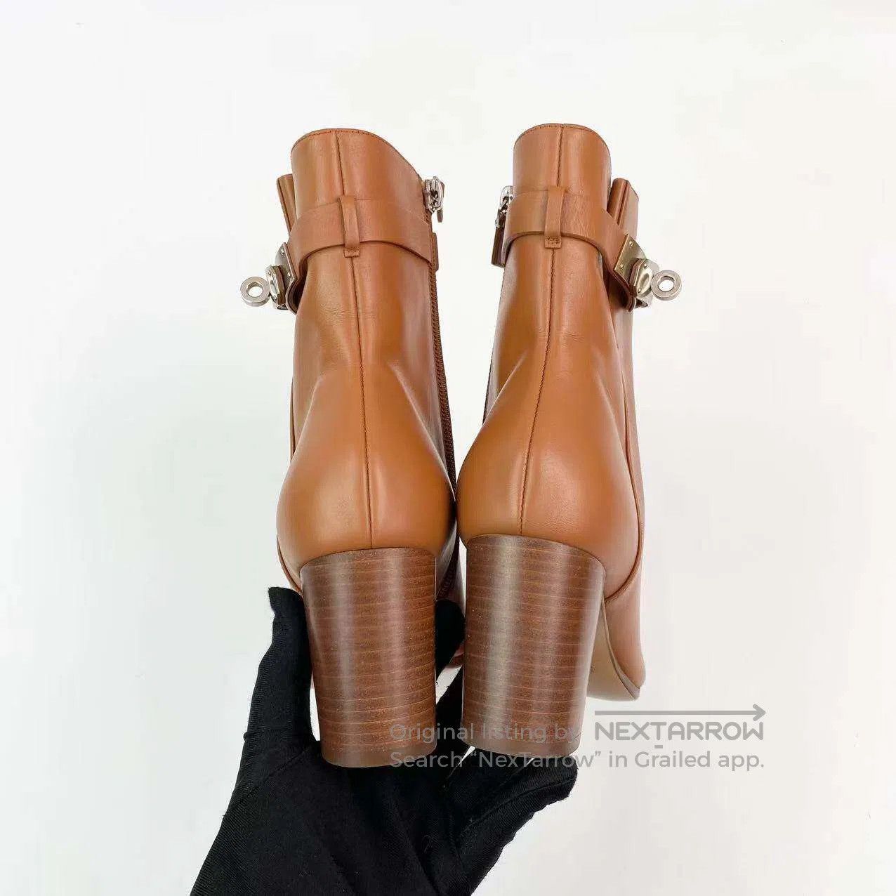 Hermes Hermes Kelly buckle high-heeled ankle boots| Size US 7.5 / IT 37.5 - 6 Thumbnail