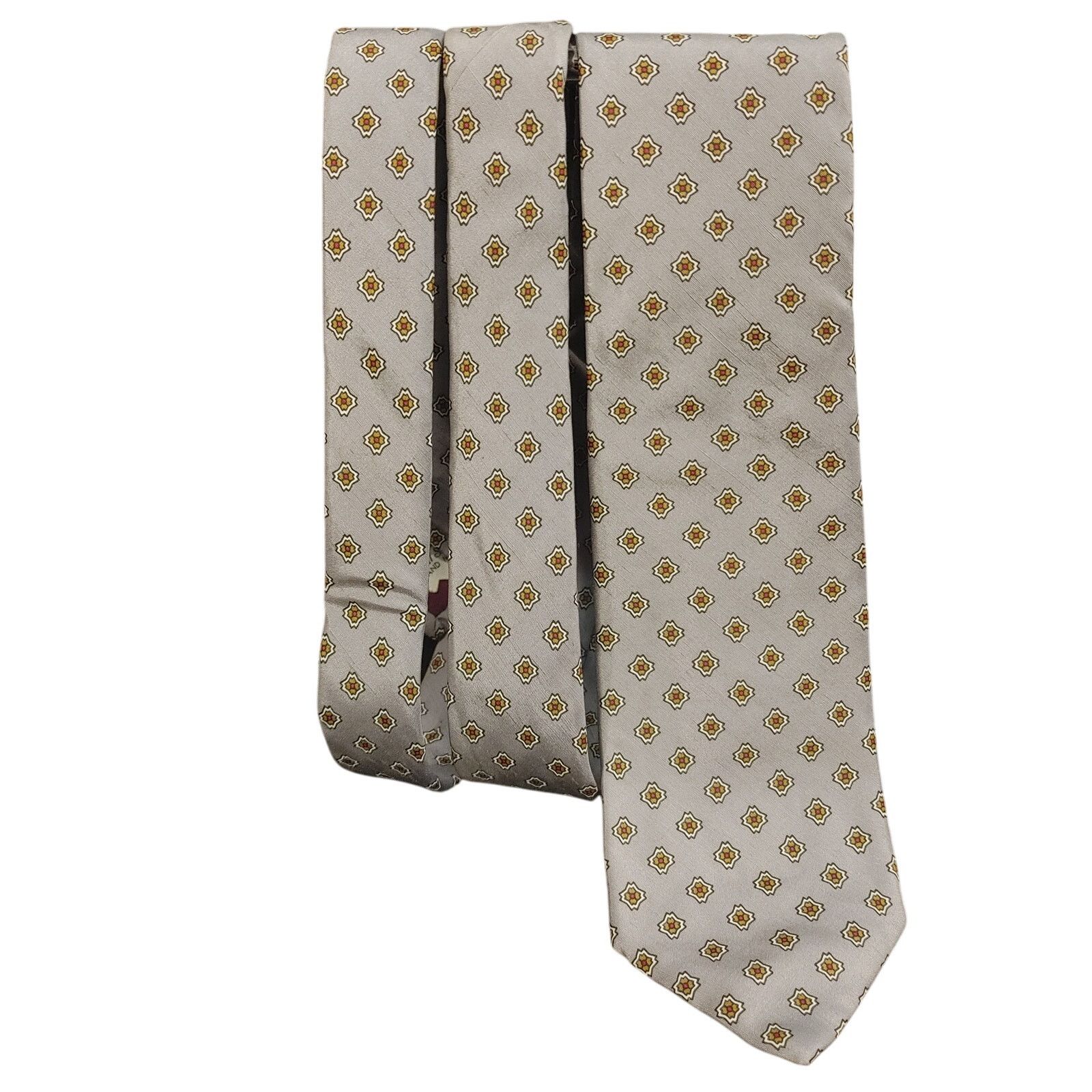 Lands' End VTG Land's End Charter Co. Men's OS Silk Grey Paisley Tie Size ONE SIZE - 1 Thumbnail