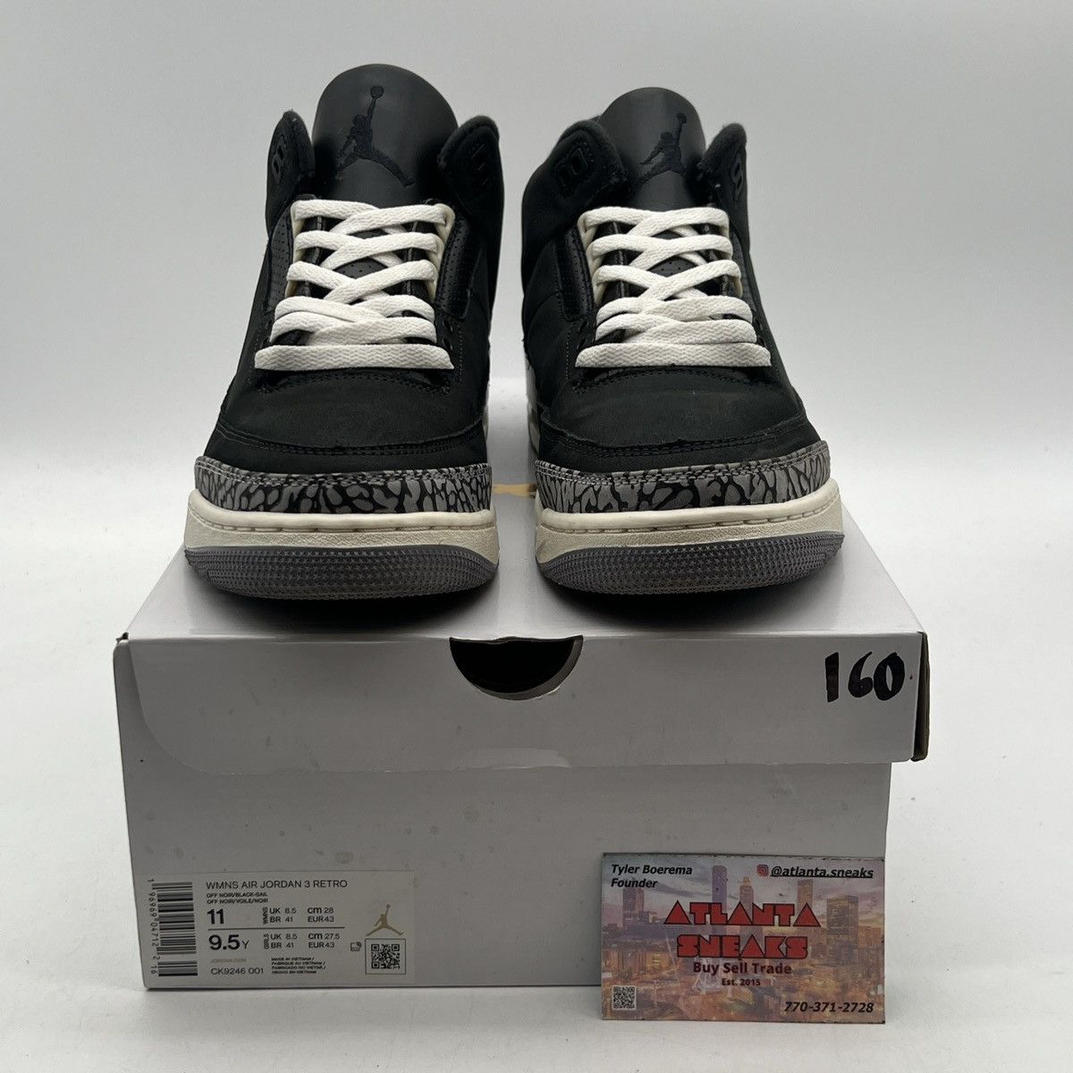 Jordan Brand Wmns air Jordan 3 off noir Size US 11 / IT 41 - 2 Thumbnail