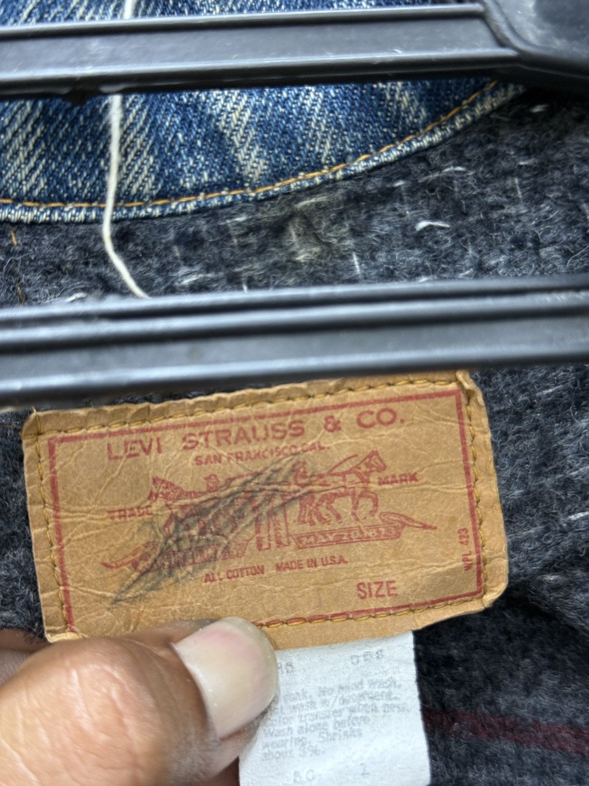 Levi's 🔥🔥🔥ARCHIVE VINTAGE 70’s LEVIS BLANKET LINED TRUCKER JACKET Size US S / EU 44-46 / 1 - 8 Thumbnail