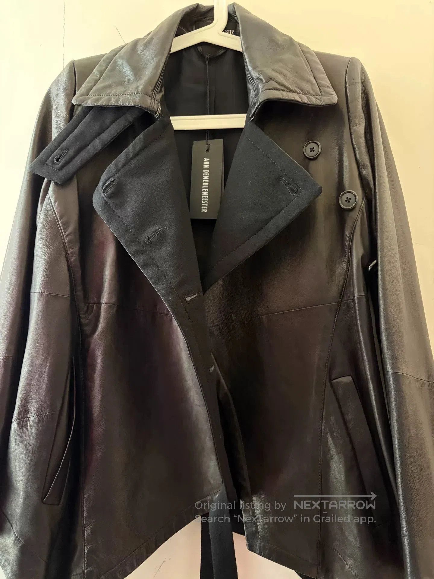 Ann Demeulemeester Ann Demeulemeester Napoleon Leather Jacket. Size XXS / US 00 / IT 34 - 4 Thumbnail