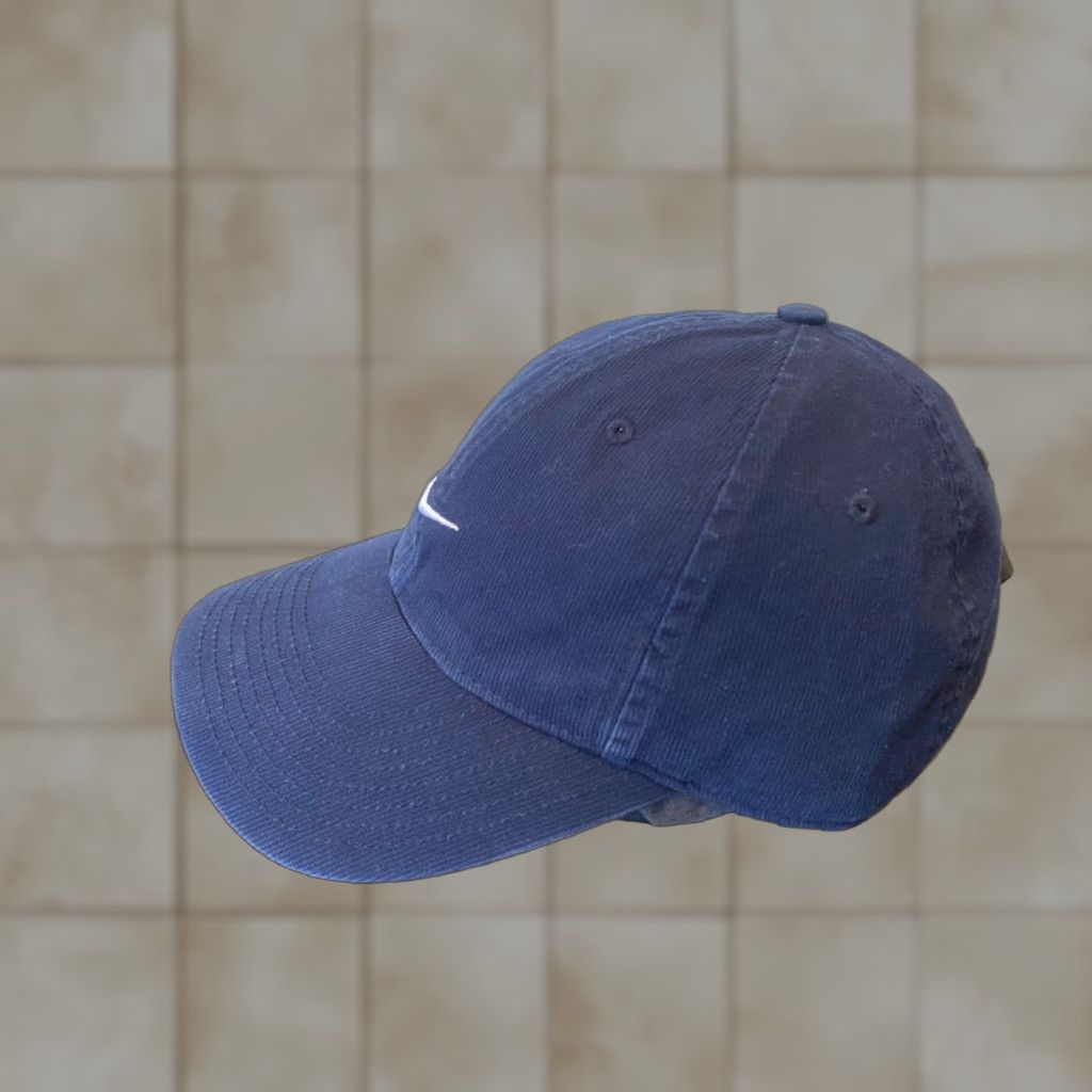 Nike VINTAGE Nike Hat Cap Strapback Blue Gray Logo Swoosh EUC One Size Mens Baseball Cap Size ONE SIZE - 1 Thumbnail