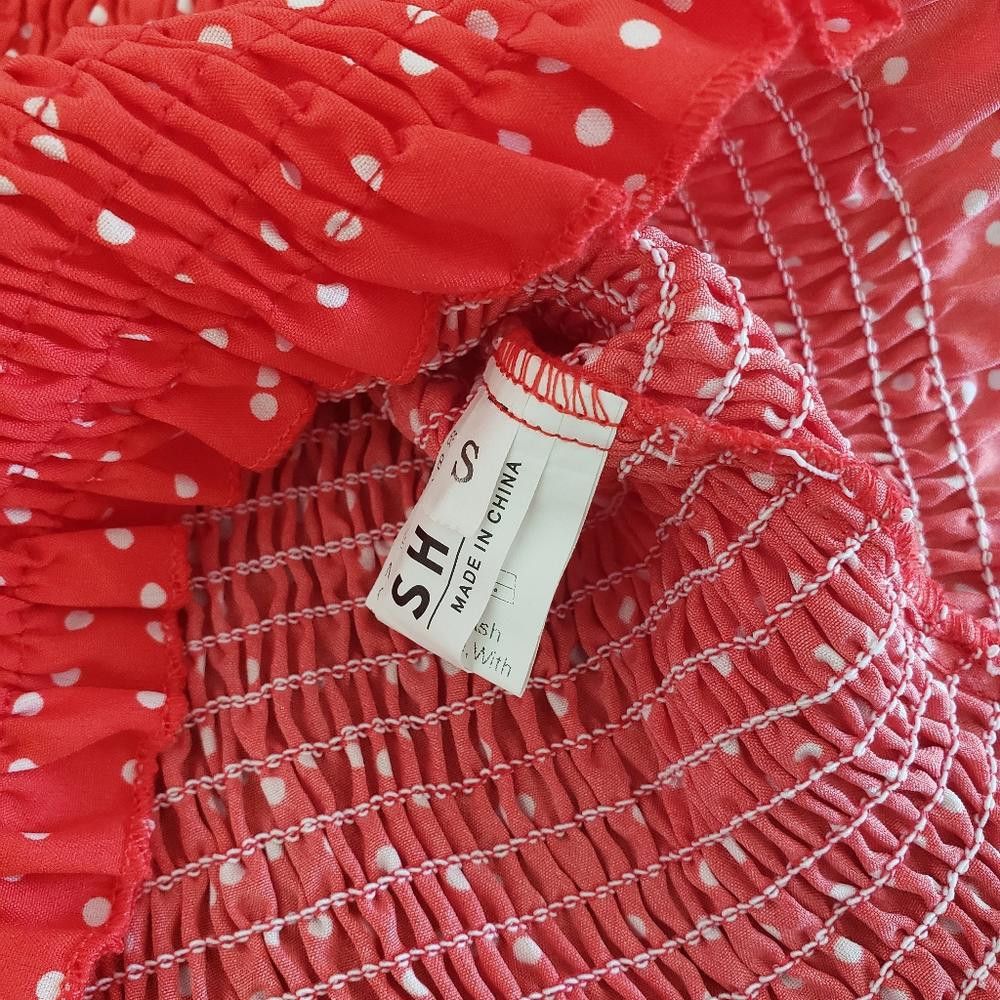 Shein Red White Polka Dot SHEIN Cropped Tank Size S / US 4 / IT 40 - 3 Thumbnail