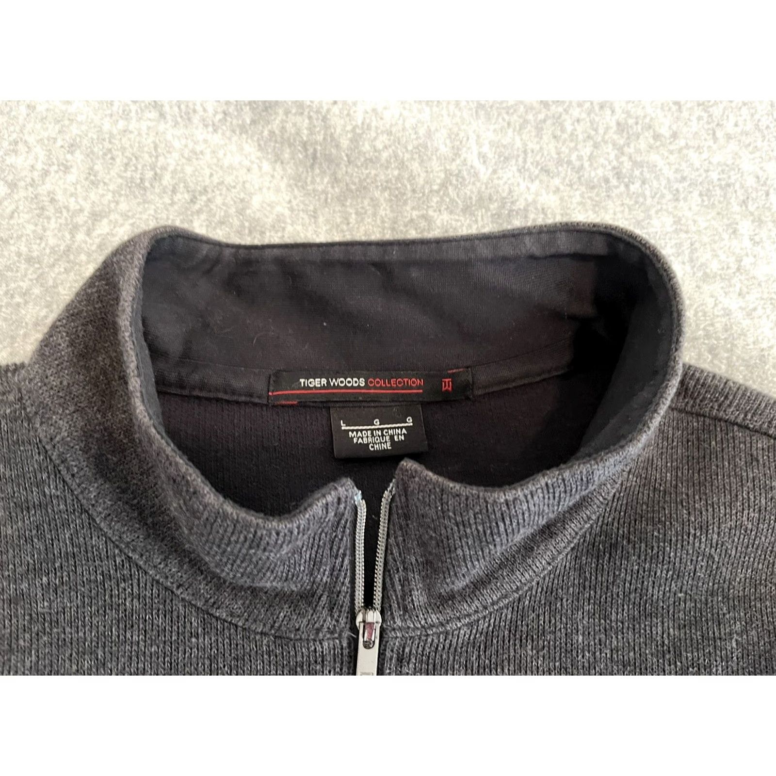 Nike Nike Tiger Woods Collection Pullover Golf Sweater Mens Large Gray 1/4 Zip Cotton Shirt Size US L / EU 52-54 / 3 - 2 Thumbnail