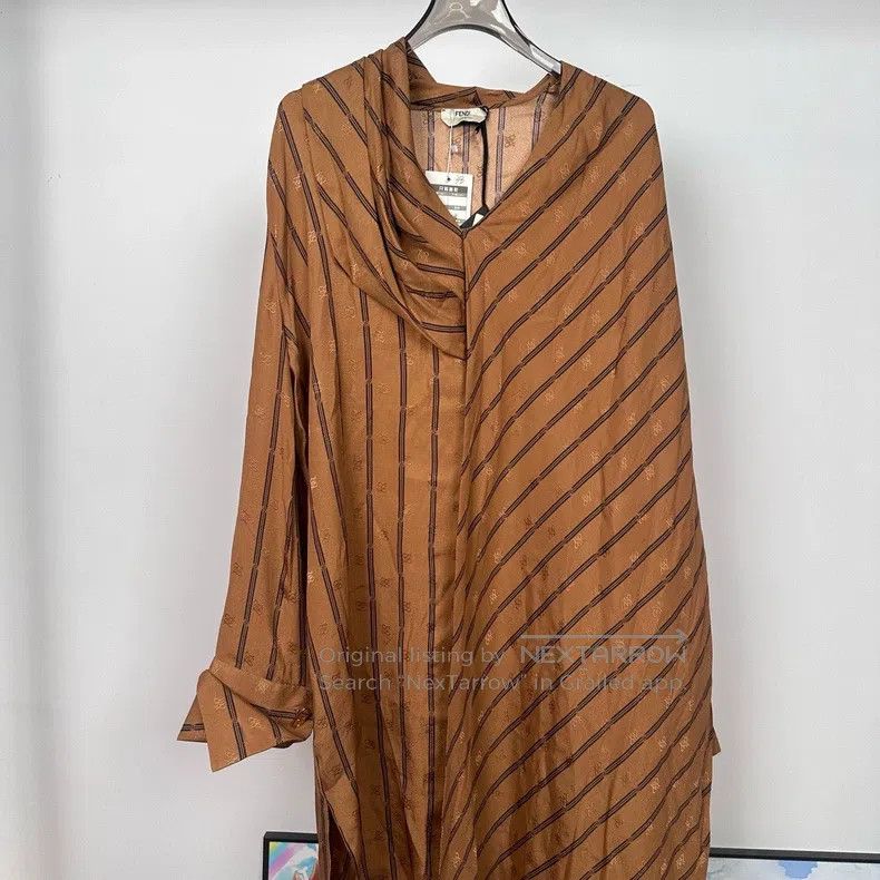 Fendi Fendi Classic Camel Silk Dress Size XXS / US 00 / IT 34 - 2 Thumbnail
