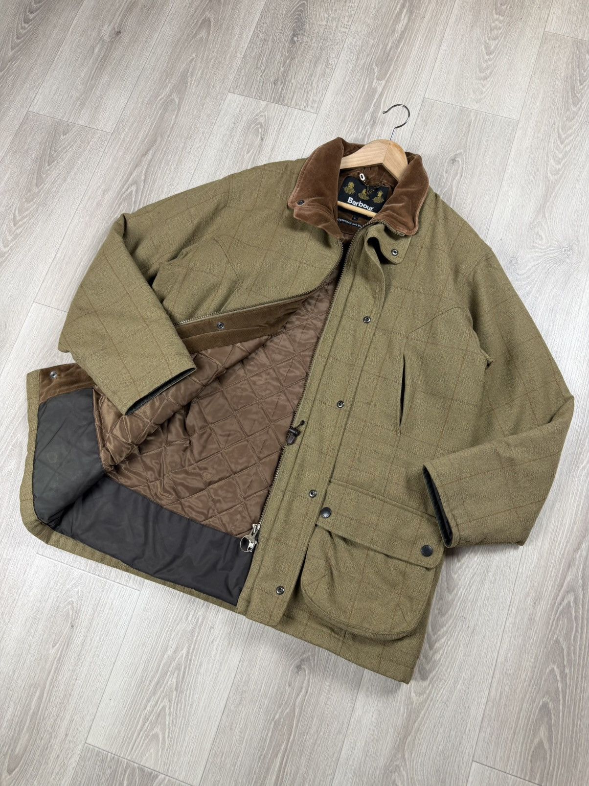 Barbour Barbour Washable Berwick Tweed Jacket Men's Large Green Size US L / EU 52-54 / 3 - 6 Thumbnail