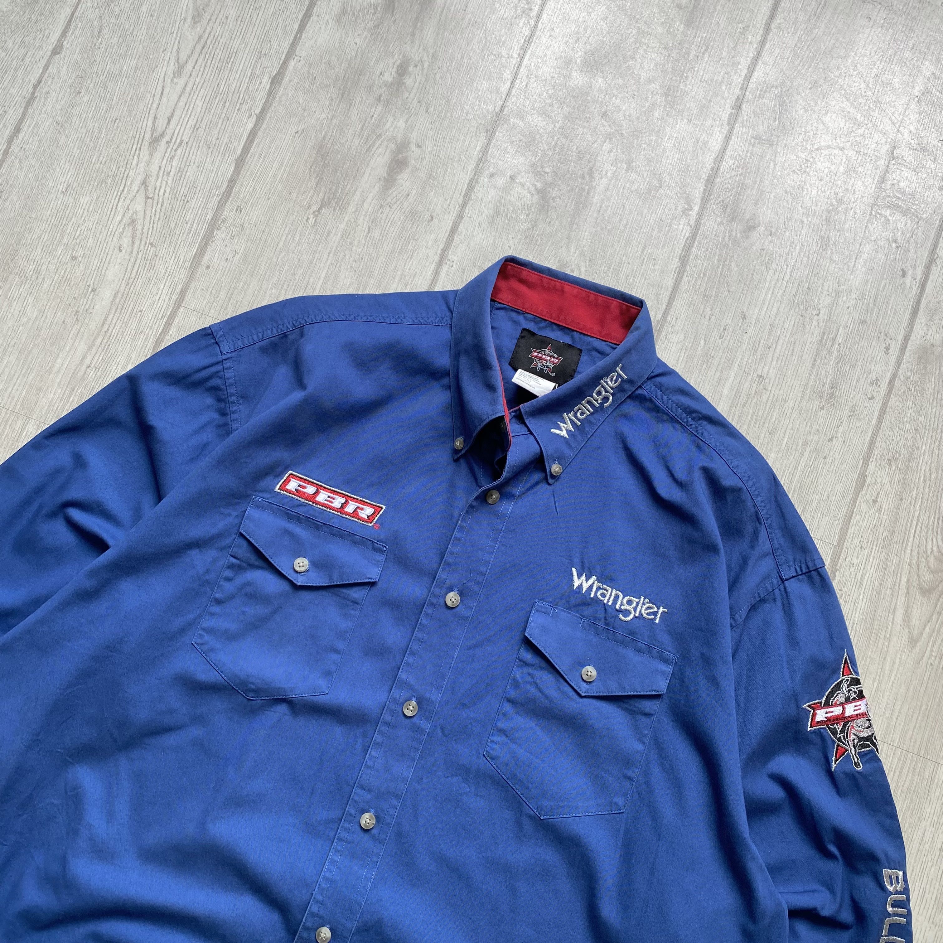 Wrangler 🐂 Vintage 00s Wrangler Bull Rider shirt western PBR Racing Size US XL / EU 56 / 4 - 2 Thumbnail