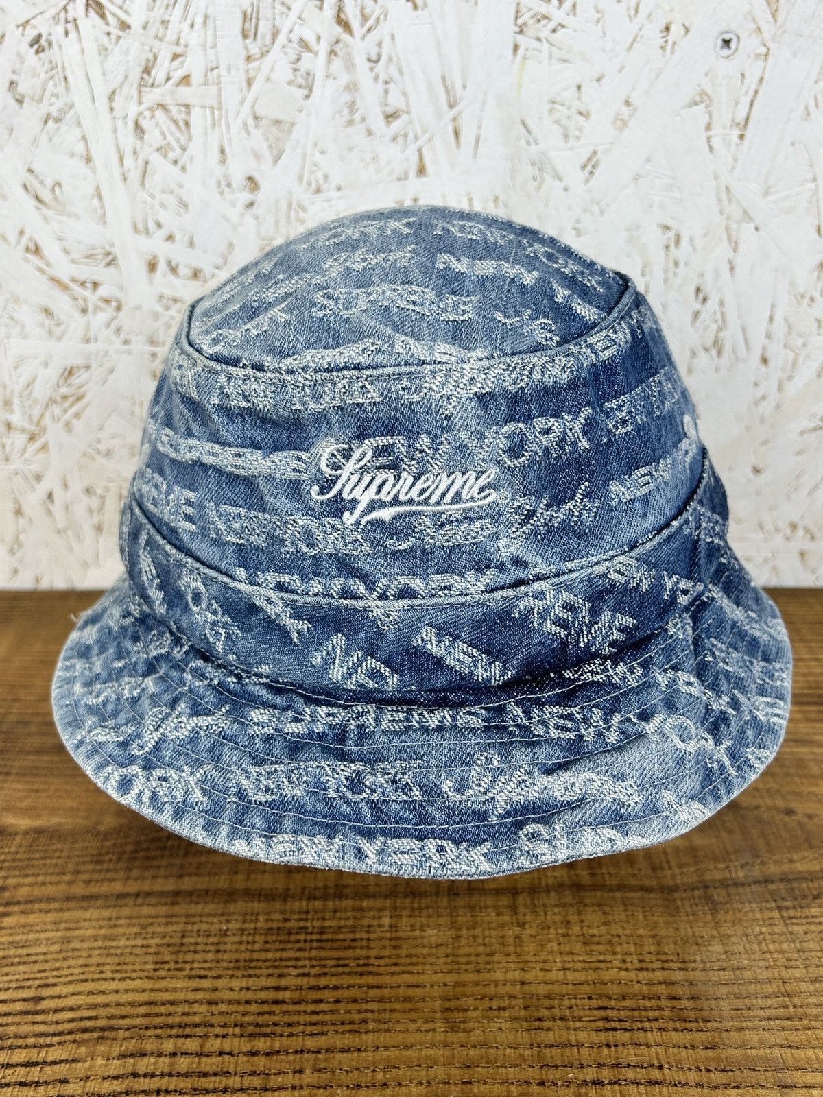 Supreme Supreme Jacquard Multi Type Denim Crusher Bucket Hat FW22 Size ONE SIZE - 2 Thumbnail