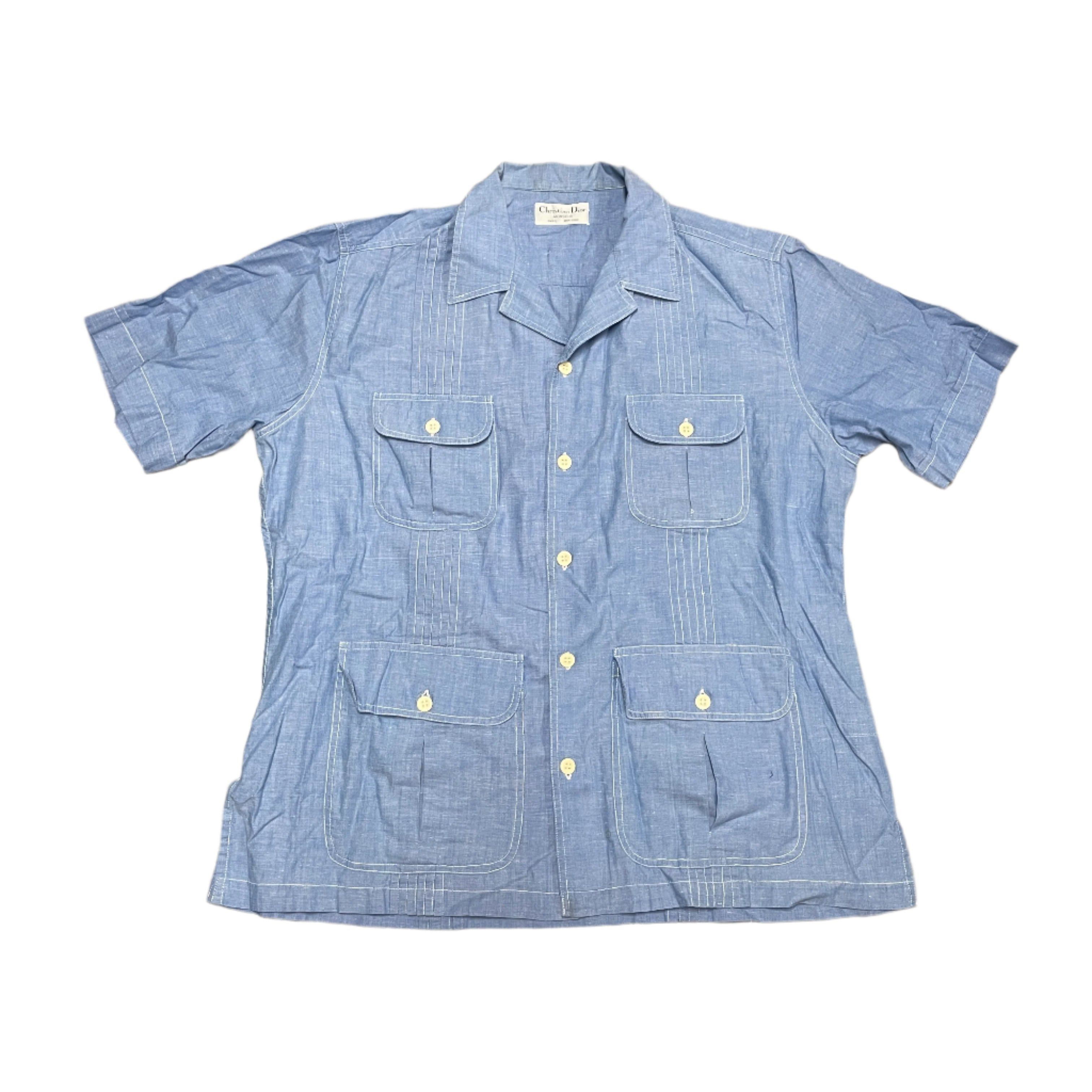 Dior Vintage 80s Christian Dior Monsieur Camp Shirt Size US M / EU 48-50 / 2 - 1 Thumbnail