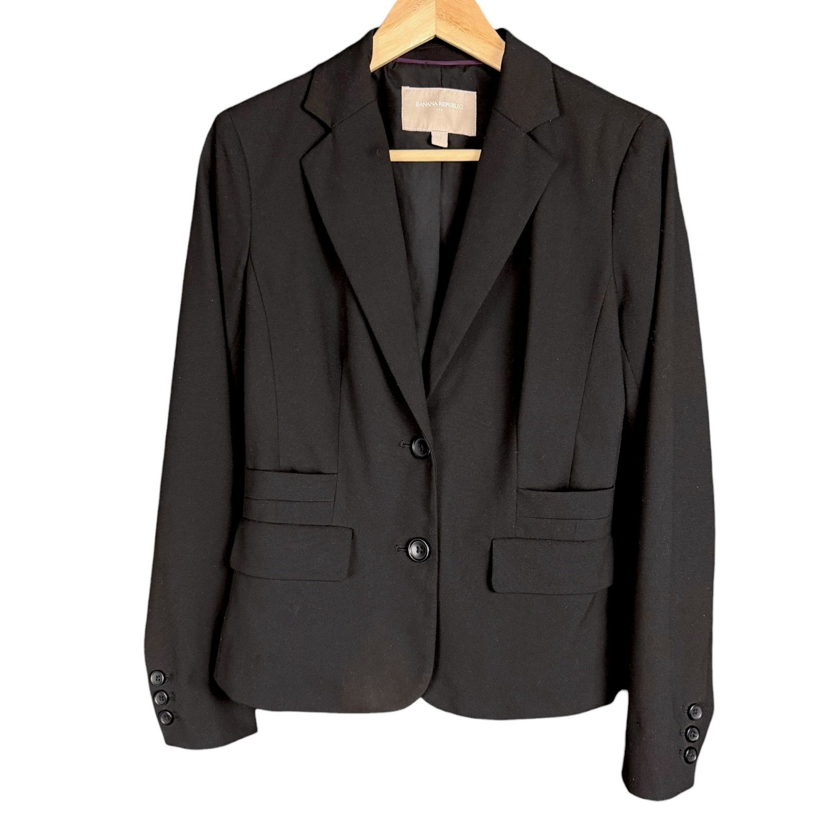 Banana Republic Banana Republic Womens Black 2 Button Size 0 Single Breasted Size XS / US 0-2 / IT 36-38 - 8 Thumbnail