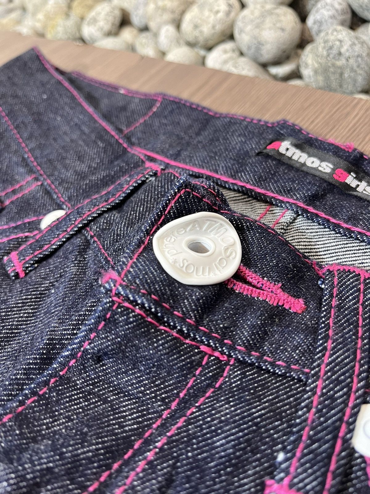 atmos Atmos Girl Pink Stitch Indigo Denim Size US 30 / EU 46 - 8 Thumbnail