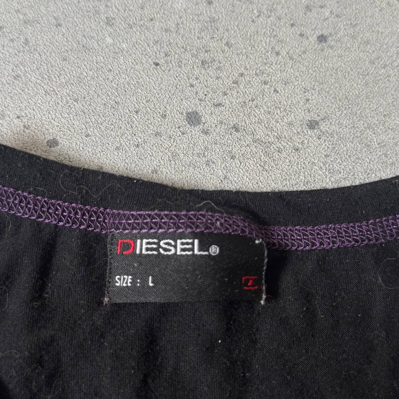 Diesel × Vintage Diesel Big Logo Vintage Y2K T-Shirt Size L / US 10 / IT 46 - 7 Thumbnail