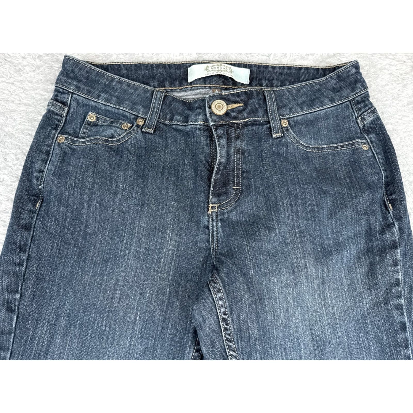 Merona VINTAGE Merona Women's Jeans Bootcut Low Rise 30x31 Denim Cotton Blend Blue 90s Womens Size 30" / US 8 / IT 44 - 4 Thumbnail