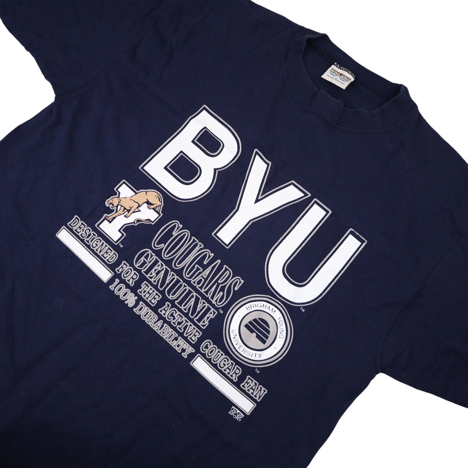 NCAA × Vintage Vintage BYU Brigham Young University Graphic T Shirt Size US L / EU 52-54 / 3 - 2 Thumbnail