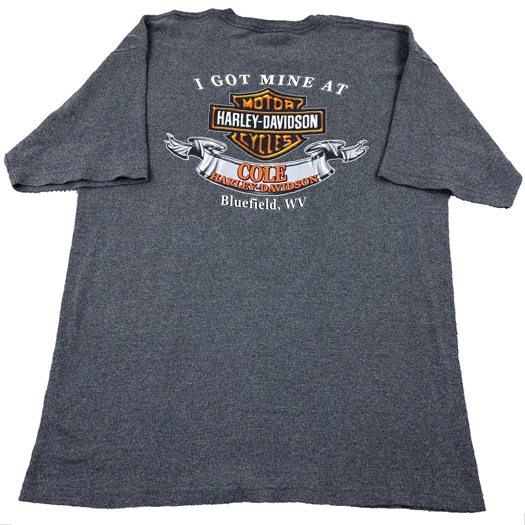 Harley Davidson VINTAGE Harley-Davidson Shirt Men 2XL Gray Crew Neck Graphic Print USA 80s Biker Tee Mens Size US XXL / EU 58 / 5 - 2 Thumbnail