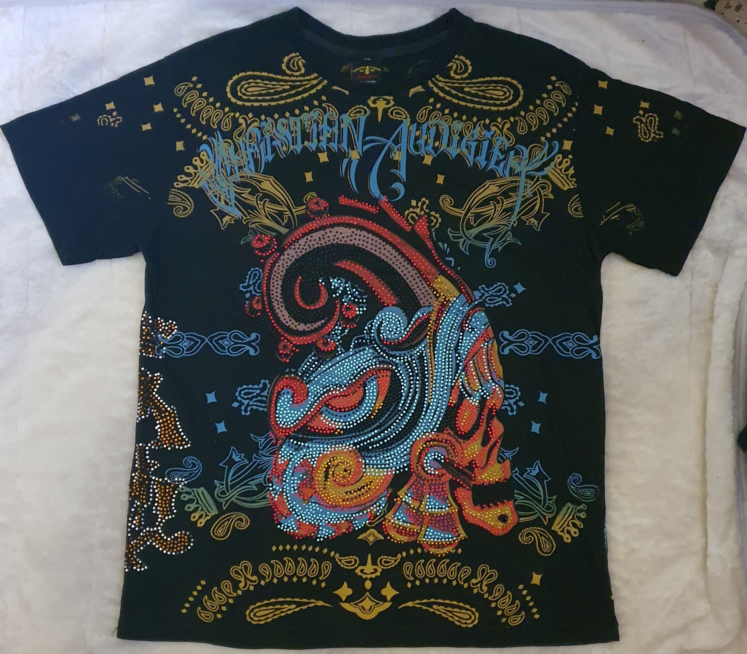Christian Audigier Christian Audigier Embroided Rare Y2K OVP t-shirt Size US M / EU 48-50 / 2 - 4 Thumbnail