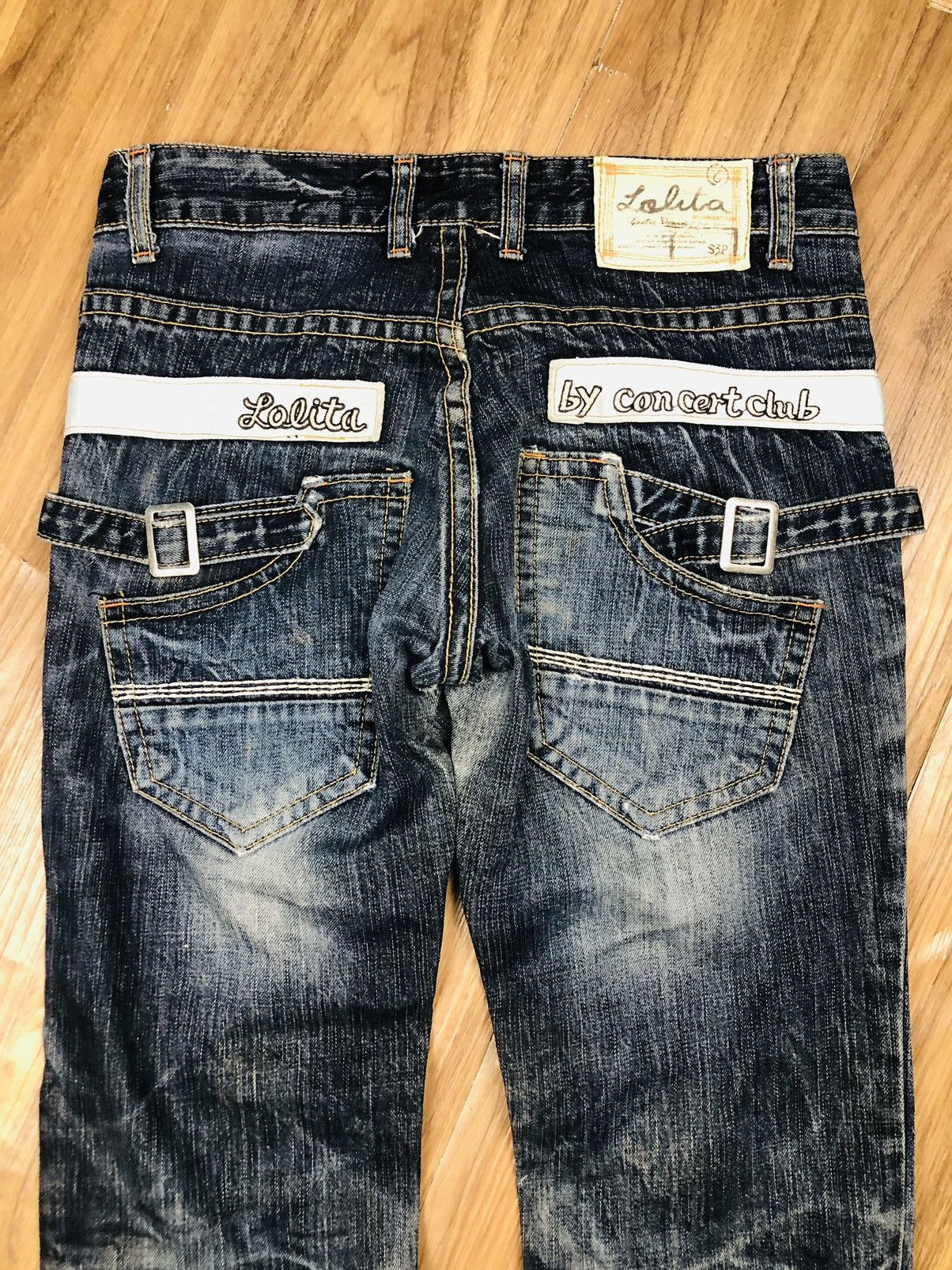 If Six Was Nine Lolita Jeans Y2K Distressed Bootcut/Flare Denim (Rare) (40) Size 32" / US 10 / IT 46 - 15 Thumbnail