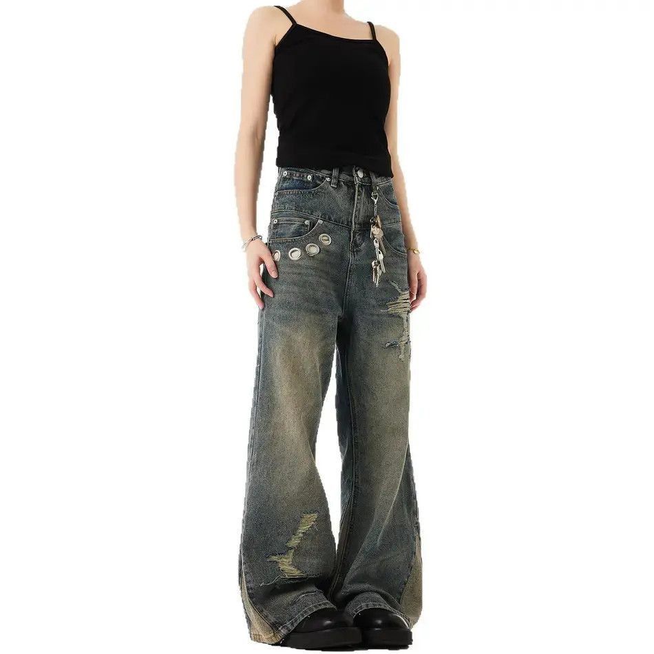 Japanese Brand Retro loose high street straight leg jeans Size US 32 / EU 48 - 5 Thumbnail