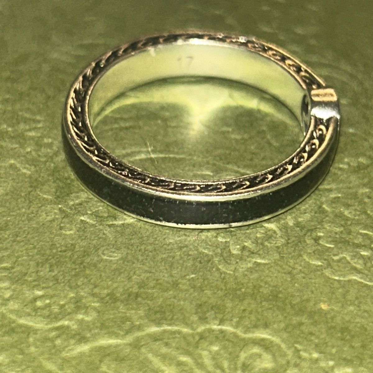 Gucci Gucci Interlocking G Enamel Thin Ring Black Ag925 701620 Size ONE SIZE - 11 Thumbnail