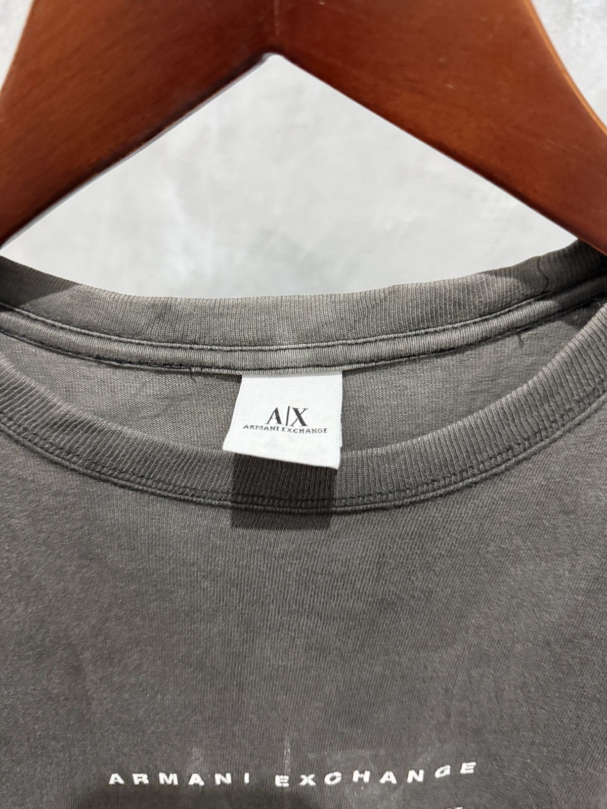 Armani Exchange Rare Vintage Faded Black Armani Exchange T Shirt Size US S / EU 44-46 / 1 - 2 Thumbnail