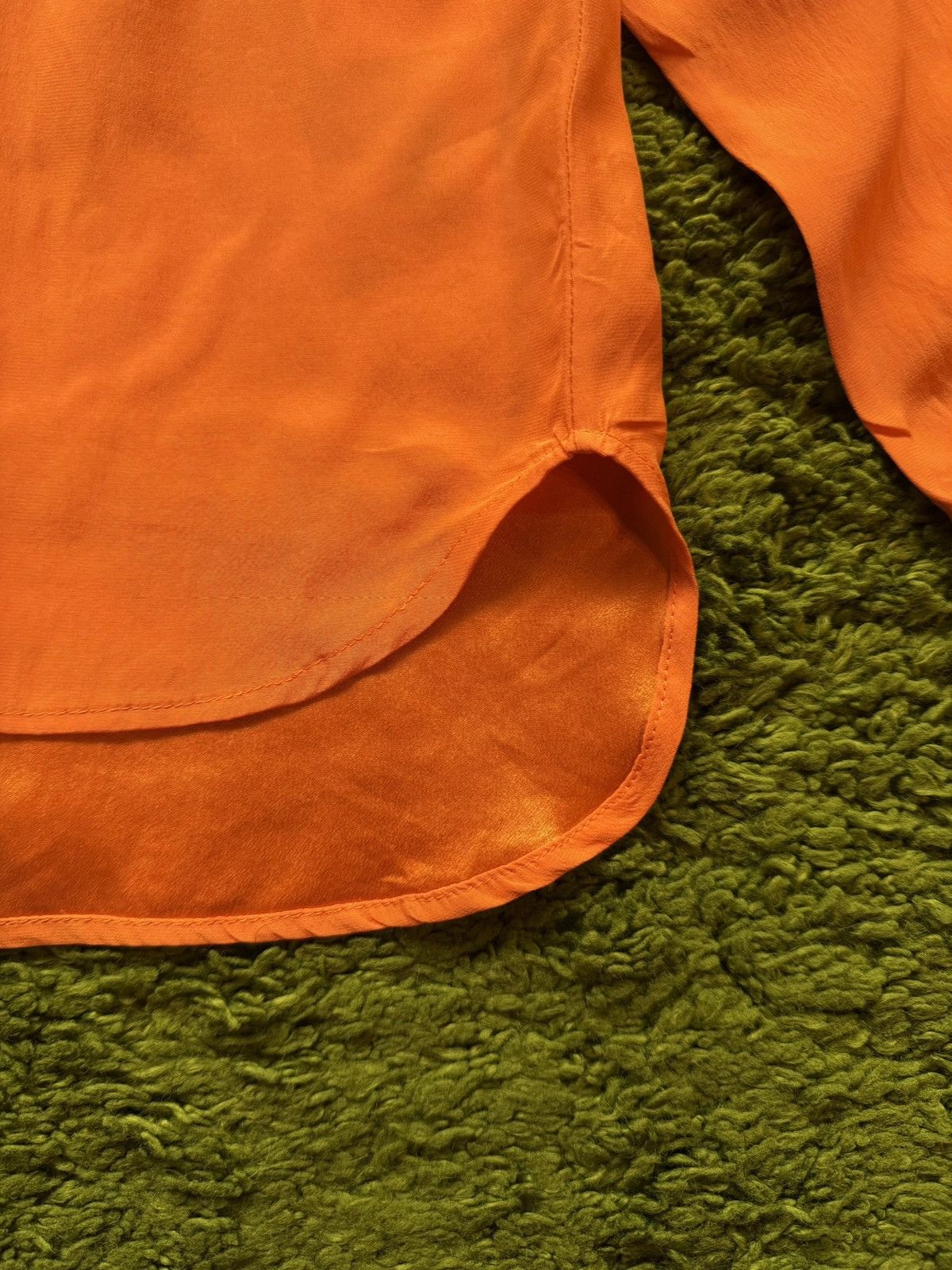 Stella McCartney Stella McCartney 100% silk orange blouse shirt Size M / US 6-8 / IT 42-44 - 4 Thumbnail