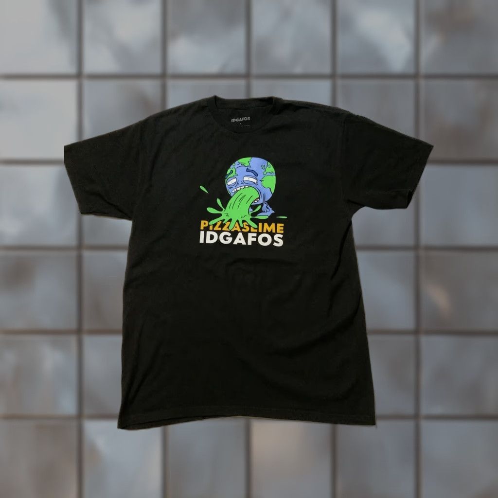 Vintage Pizza Slime X IDGAFOS Dillon Francis Earth World Puke Merch Graphic T-shirt Sz.L Men Black L Shirt Size US L / EU 52-54 / 3 - 1 Thumbnail
