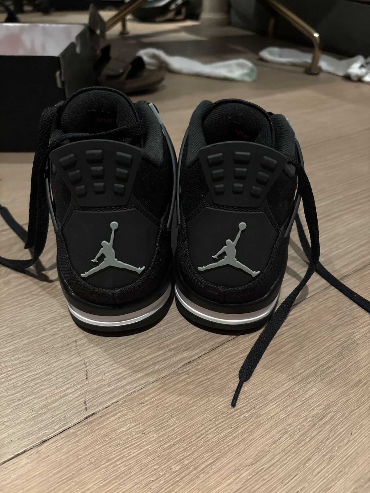Jordan Brand Jordan 4 Black Canvas sz 10 Size US 10 / EU 43 - 4 Thumbnail